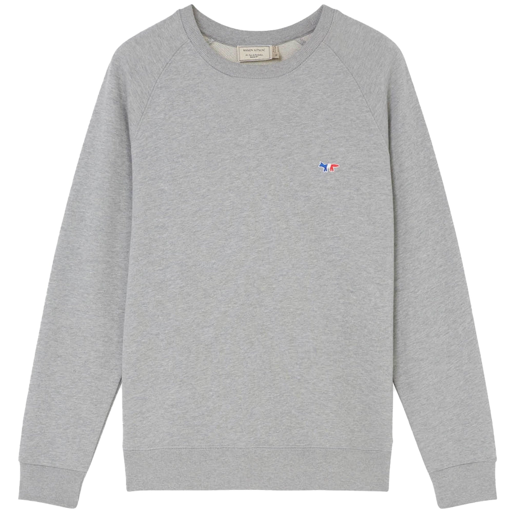 Dandy Fellow Tricolour Fox Patch Clean Sweatshirt - Grey