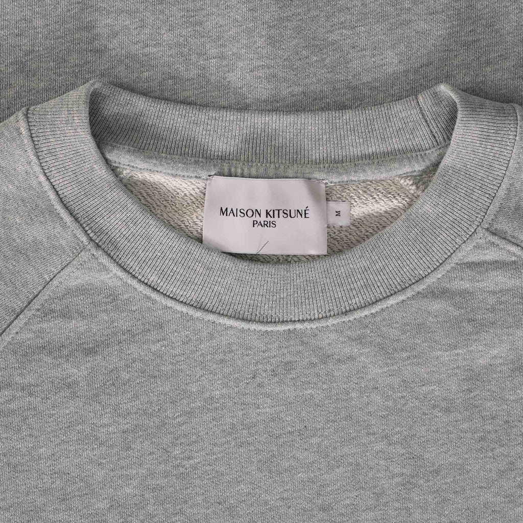 Dandy Fellow Tricolour Fox Patch Clean Sweatshirt - Grey