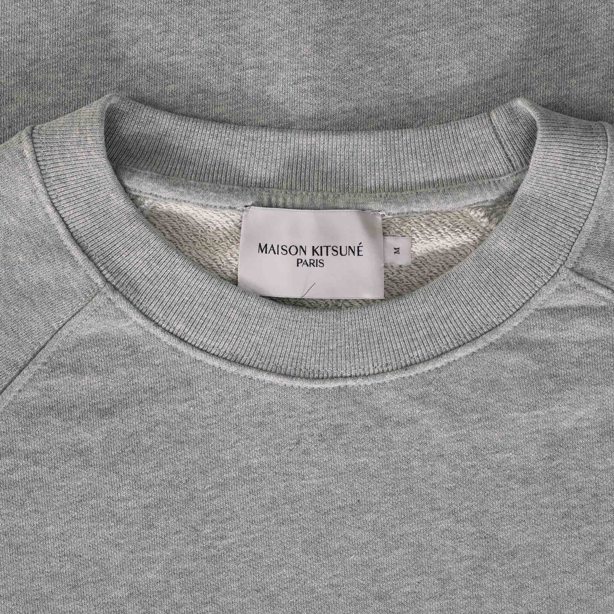 Dandy Fellow Tricolour Fox Patch Clean Sweatshirt - Grey