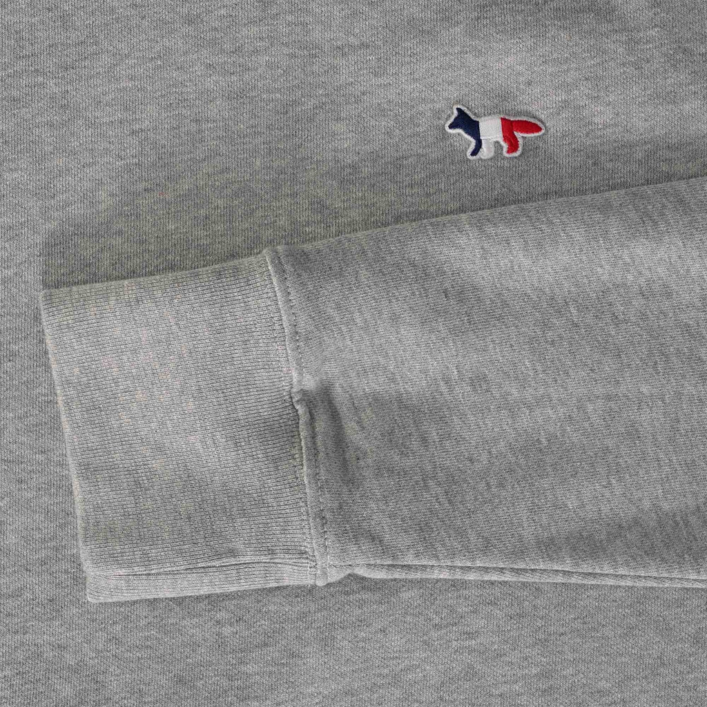 Dandy Fellow Tricolour Fox Patch Clean Sweatshirt - Grey