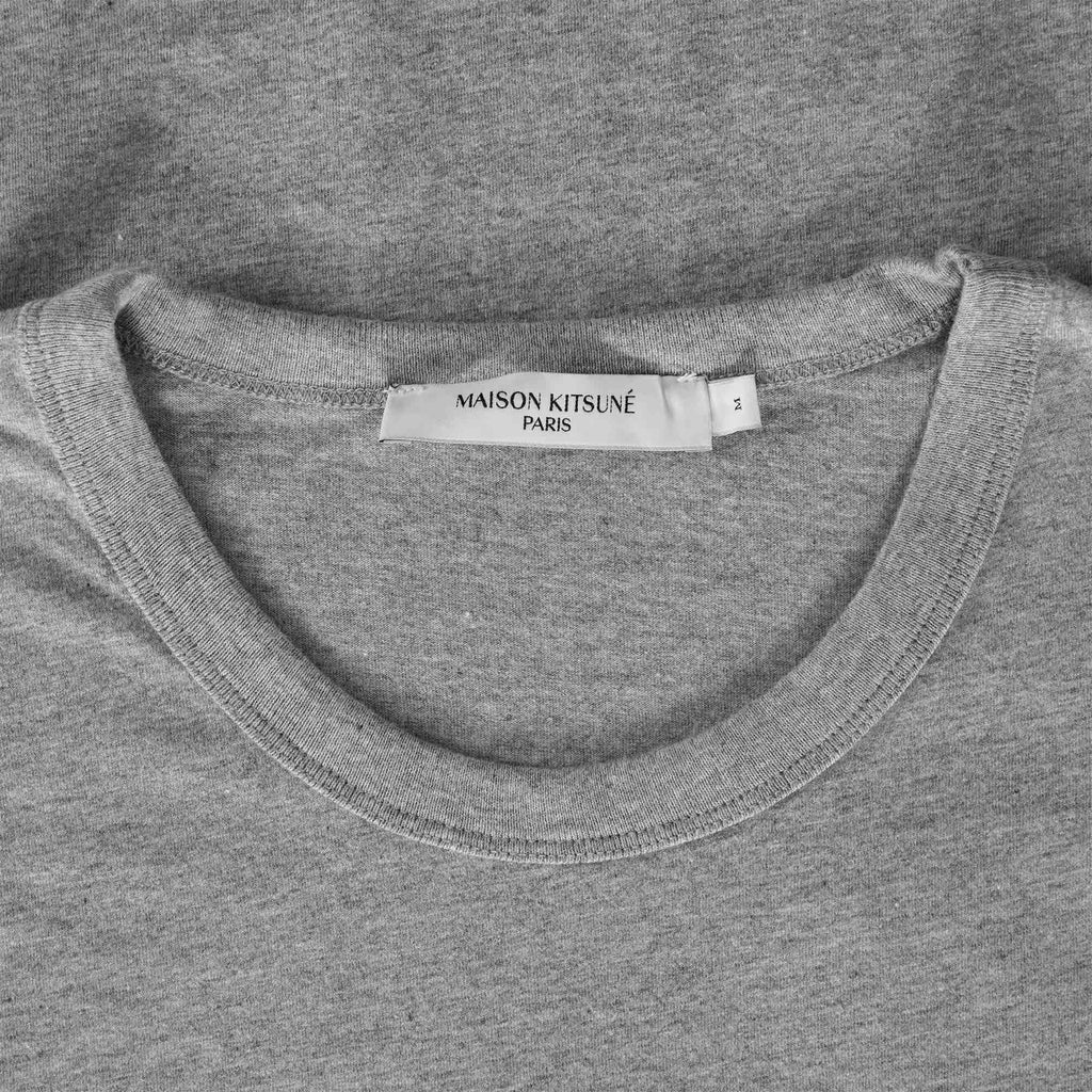 Maison Kitsune Tricolour Fox Patch Classic Patch Pocket T-Shirt - Grey