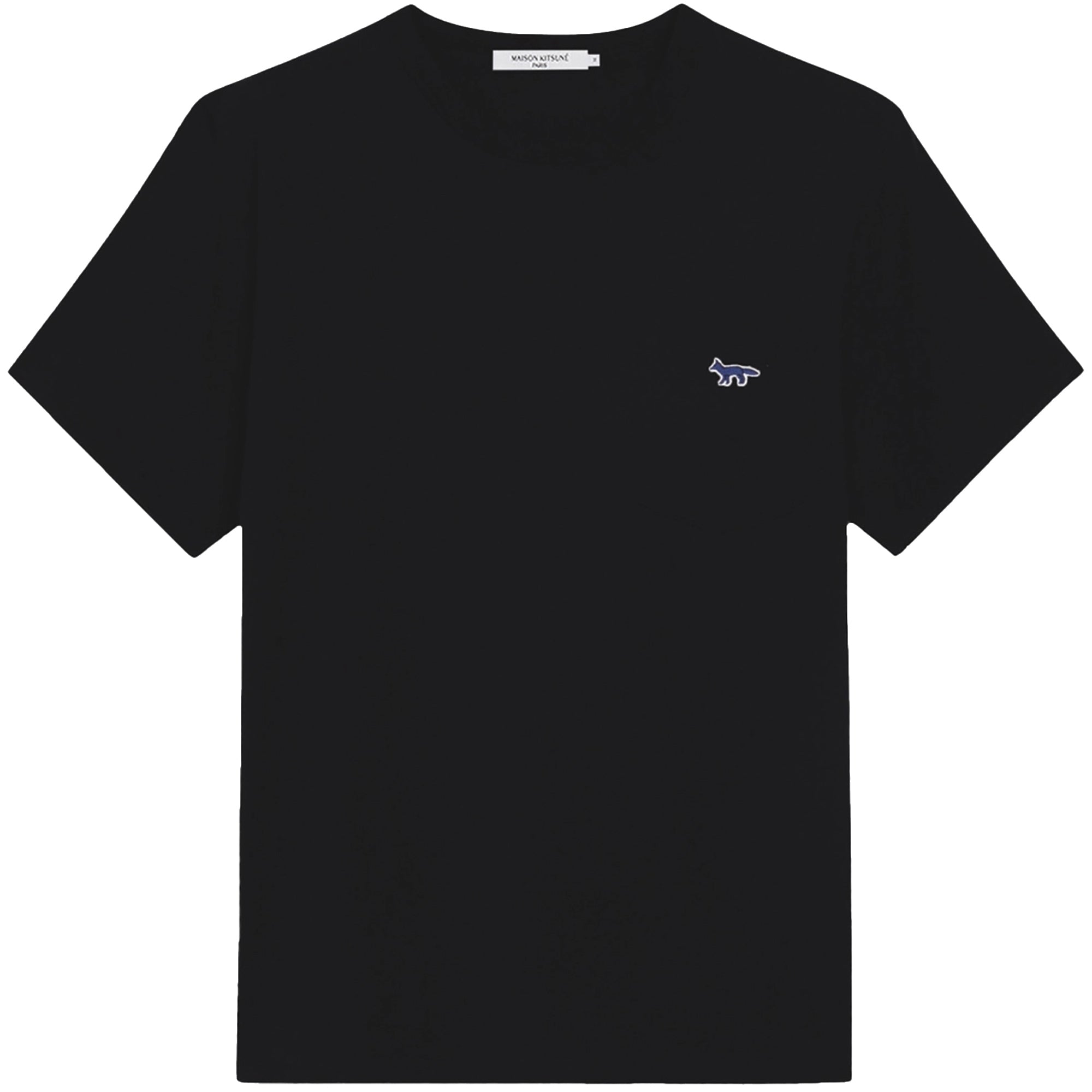 Maison Kitsune Navy Fox Patch Classic Pocket T-Shirt - Black