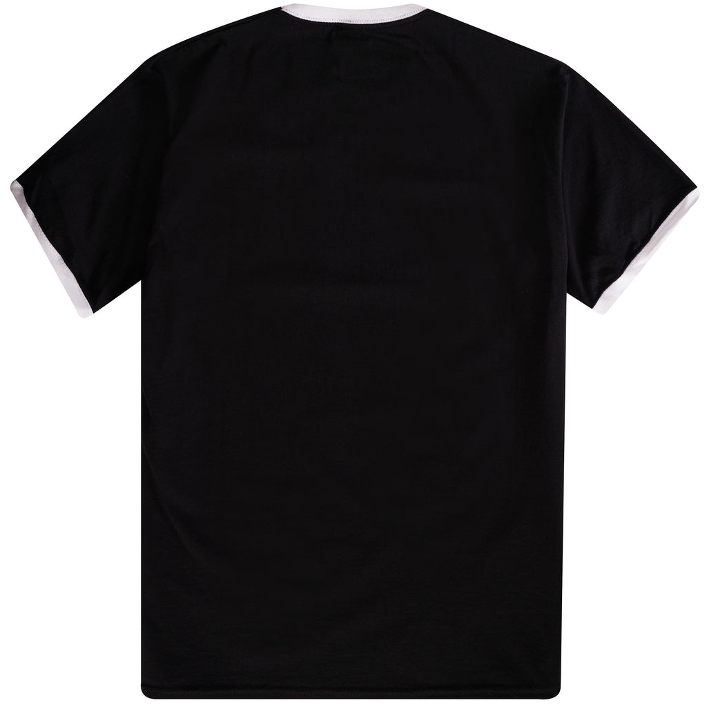 Lois Jeans Ringer Logo T-Shirt - Black/White