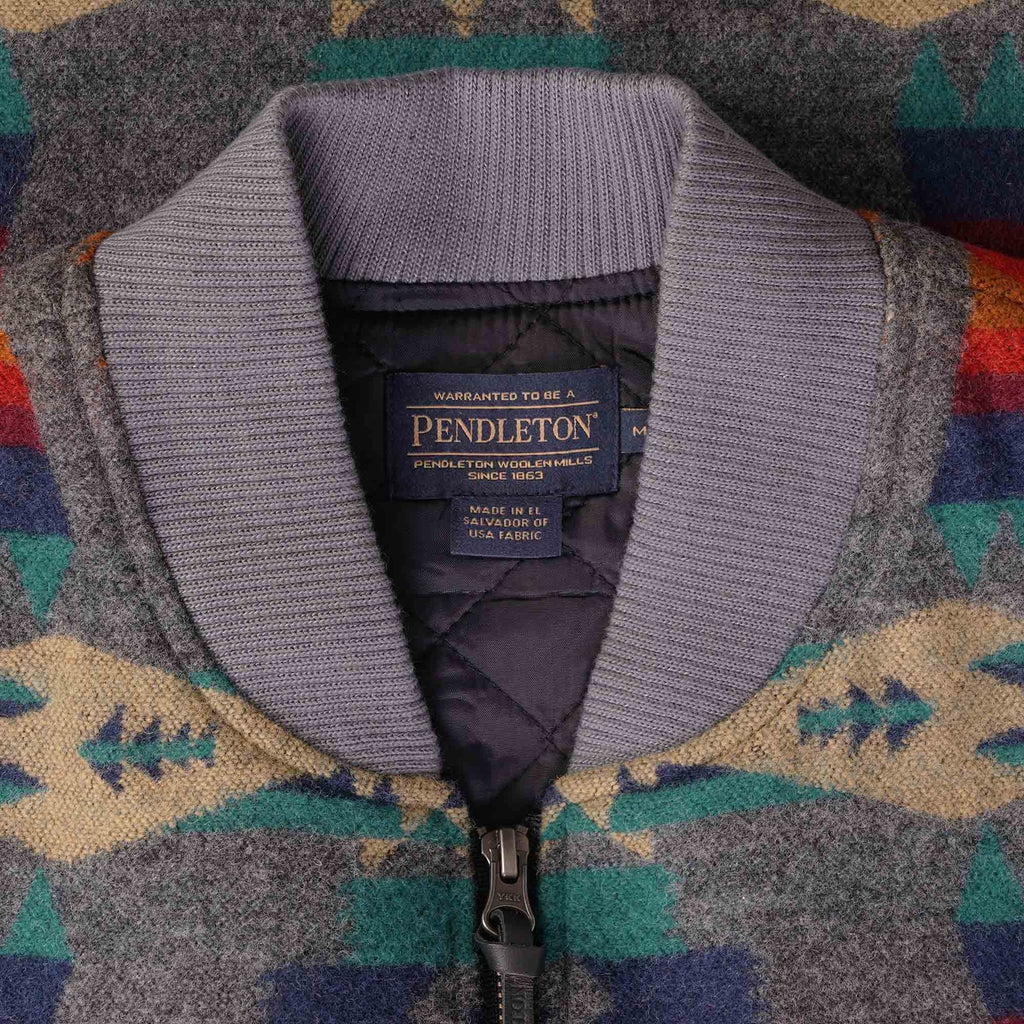 Pendleton Woolen Mills Quilted Zip Vest - Tuscon Grey