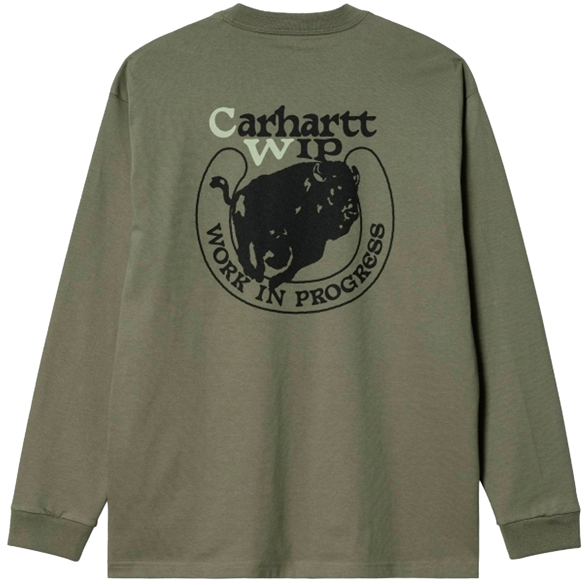 Carhartt WIP Long Sleeve Buffalo T-Shirt - Salvia
