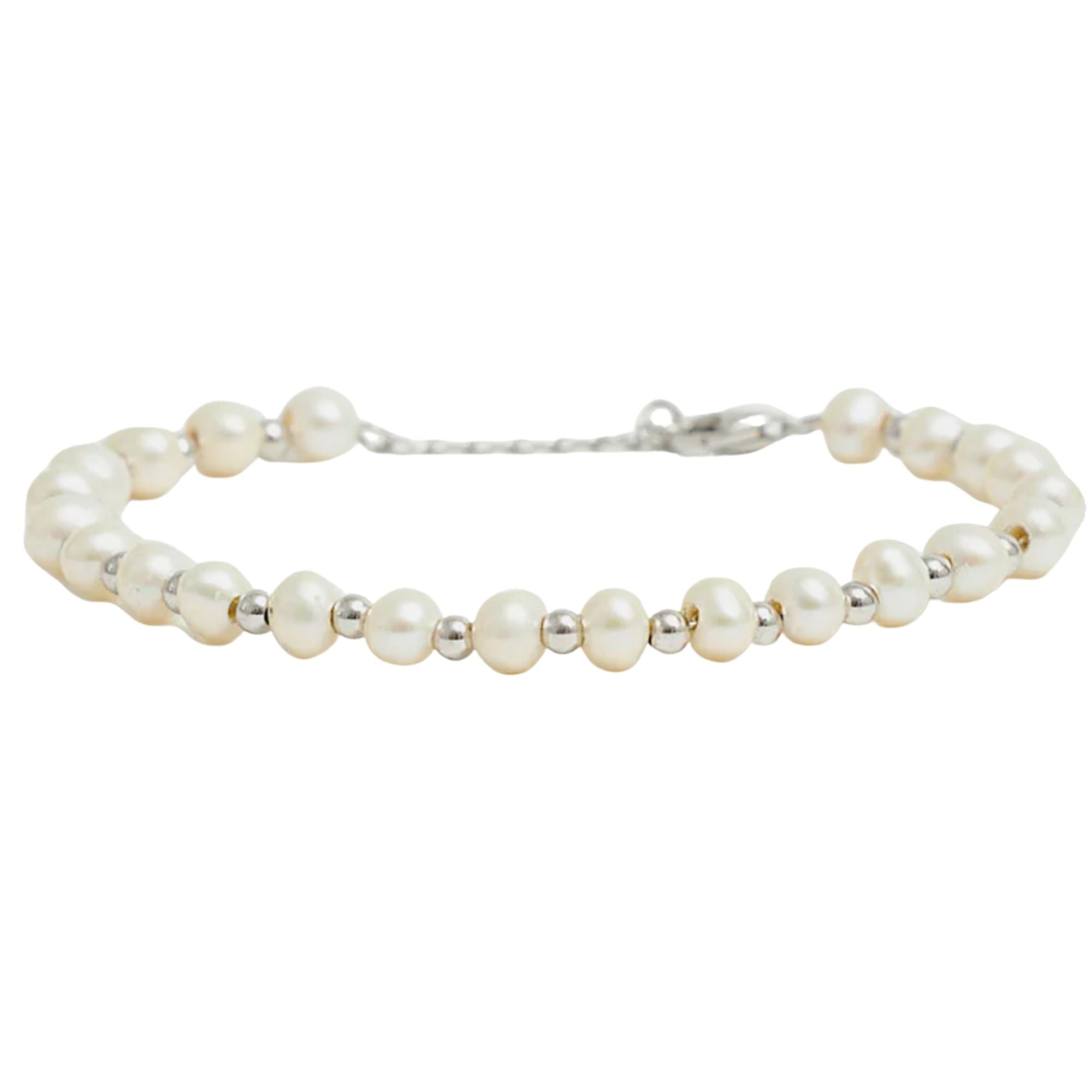 Serge DeNimes Pearl Bead Bracelet - Silver