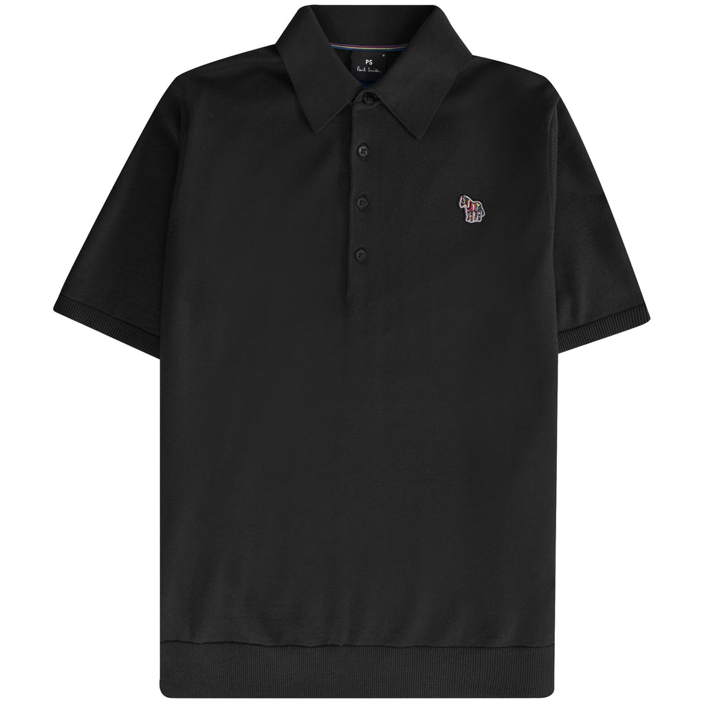 Paul Smith Short Sleeve Zebra Badge Polo Shirt - Black