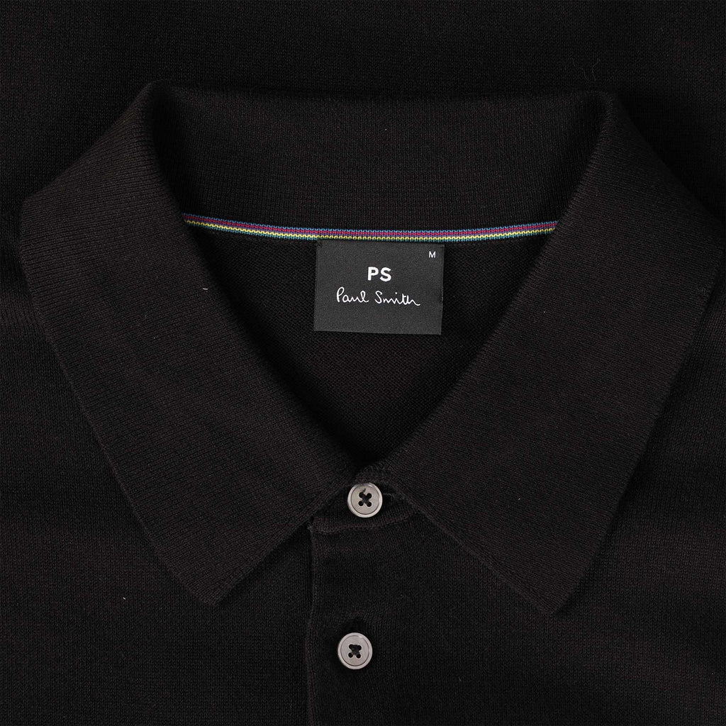 Paul Smith Short Sleeve Zebra Badge Polo Shirt - Black