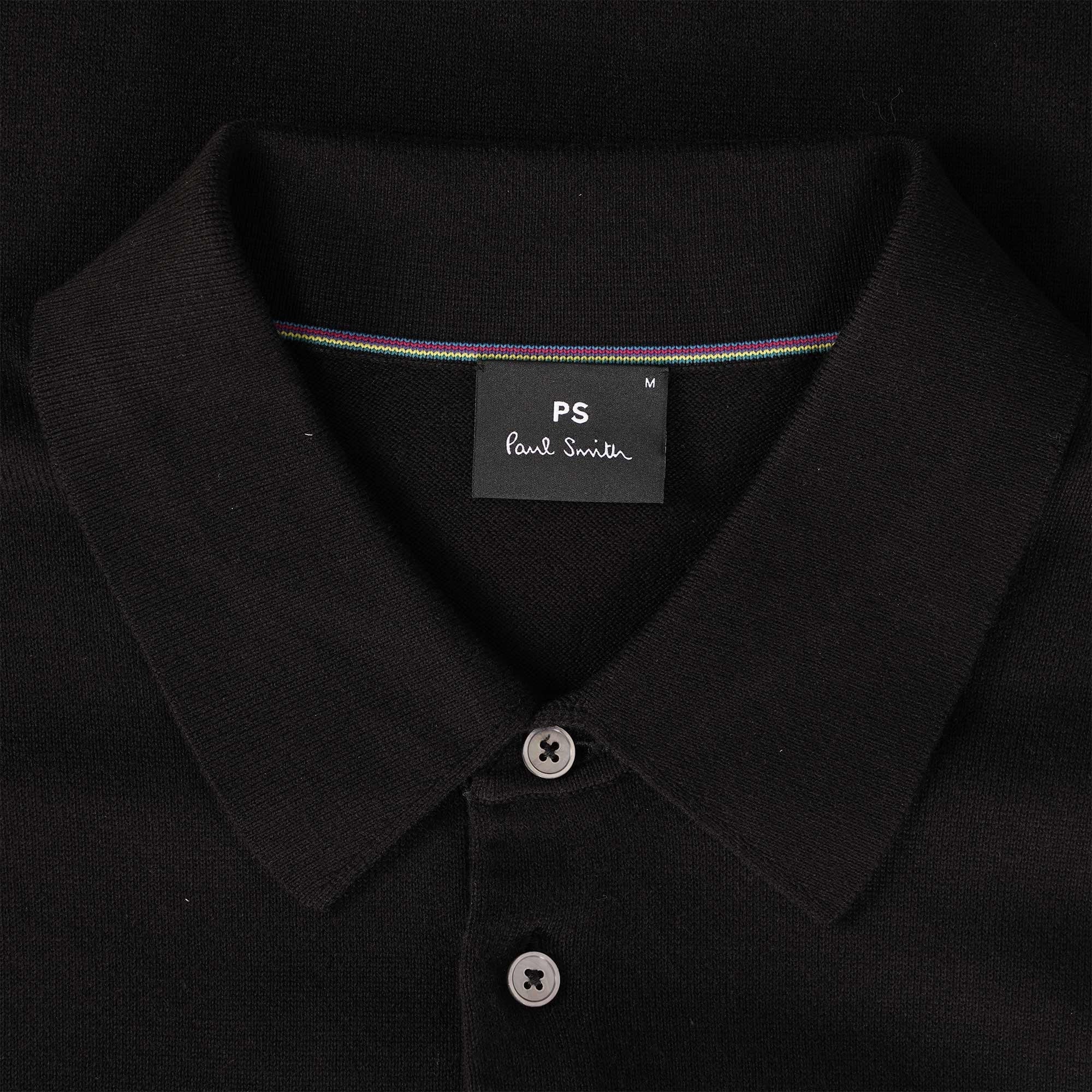 Paul Smith Short Sleeve Zebra Badge Polo Shirt - Black