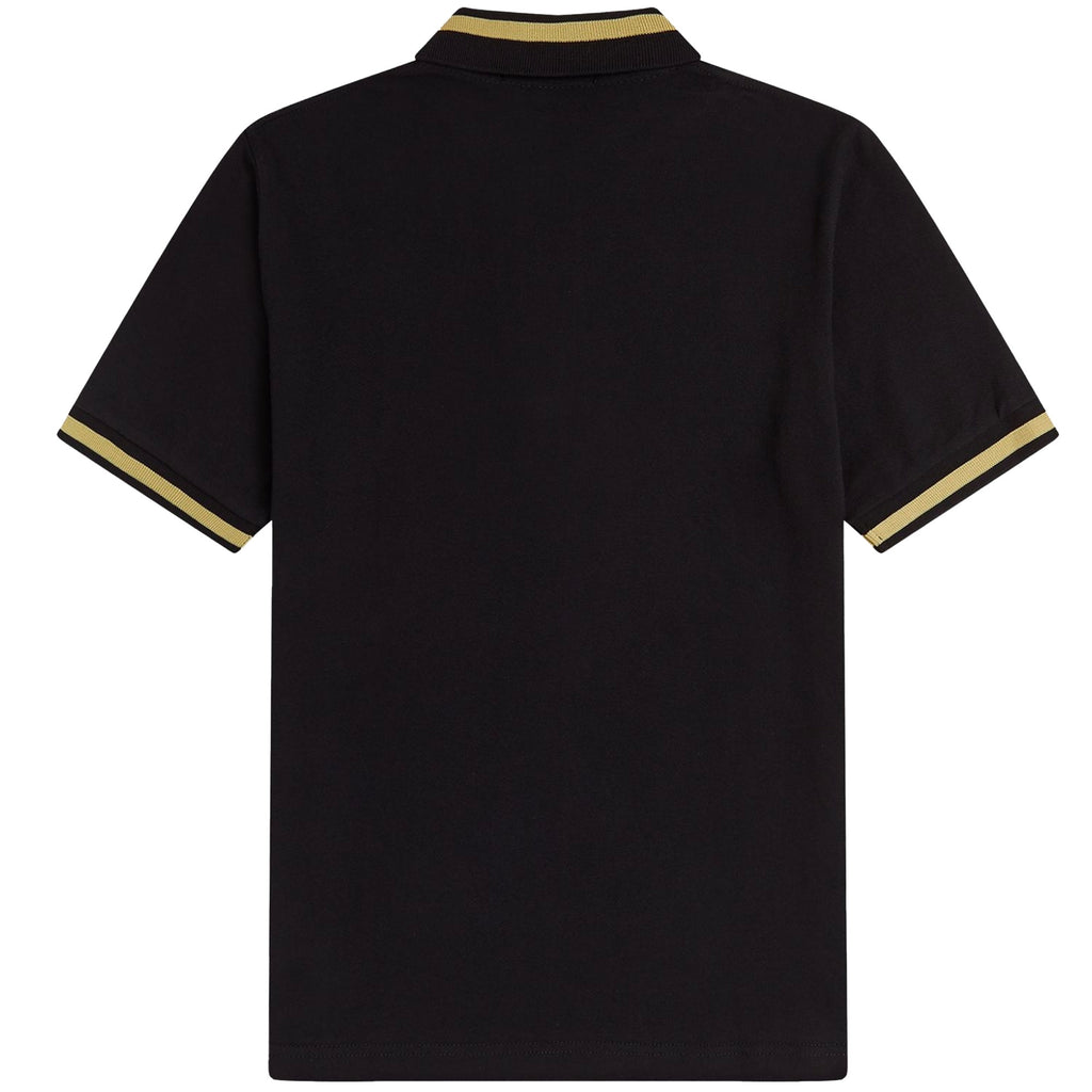 Fred Perry Reissues M2 Single Tipped Polo - Black/Champagne