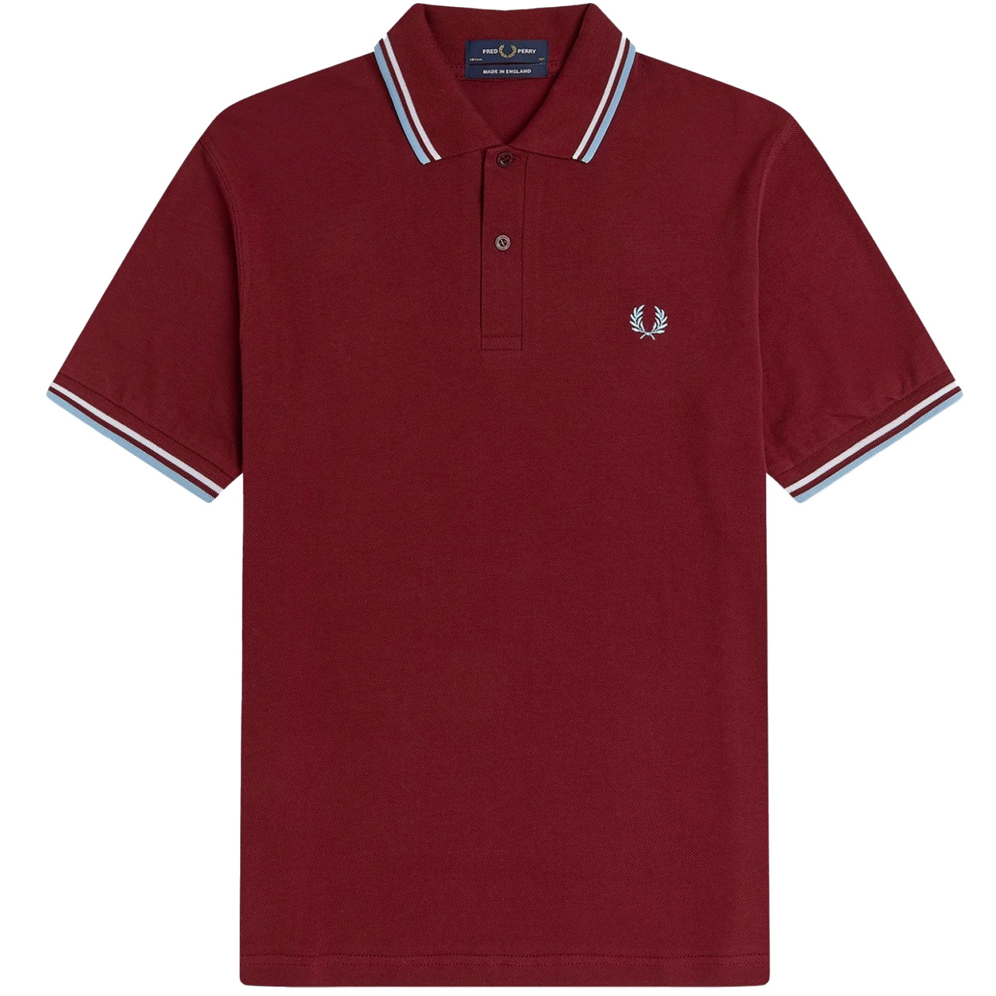 Fred Perry Reissues M12 Twin Tipped Polo Shirt - Maroon
