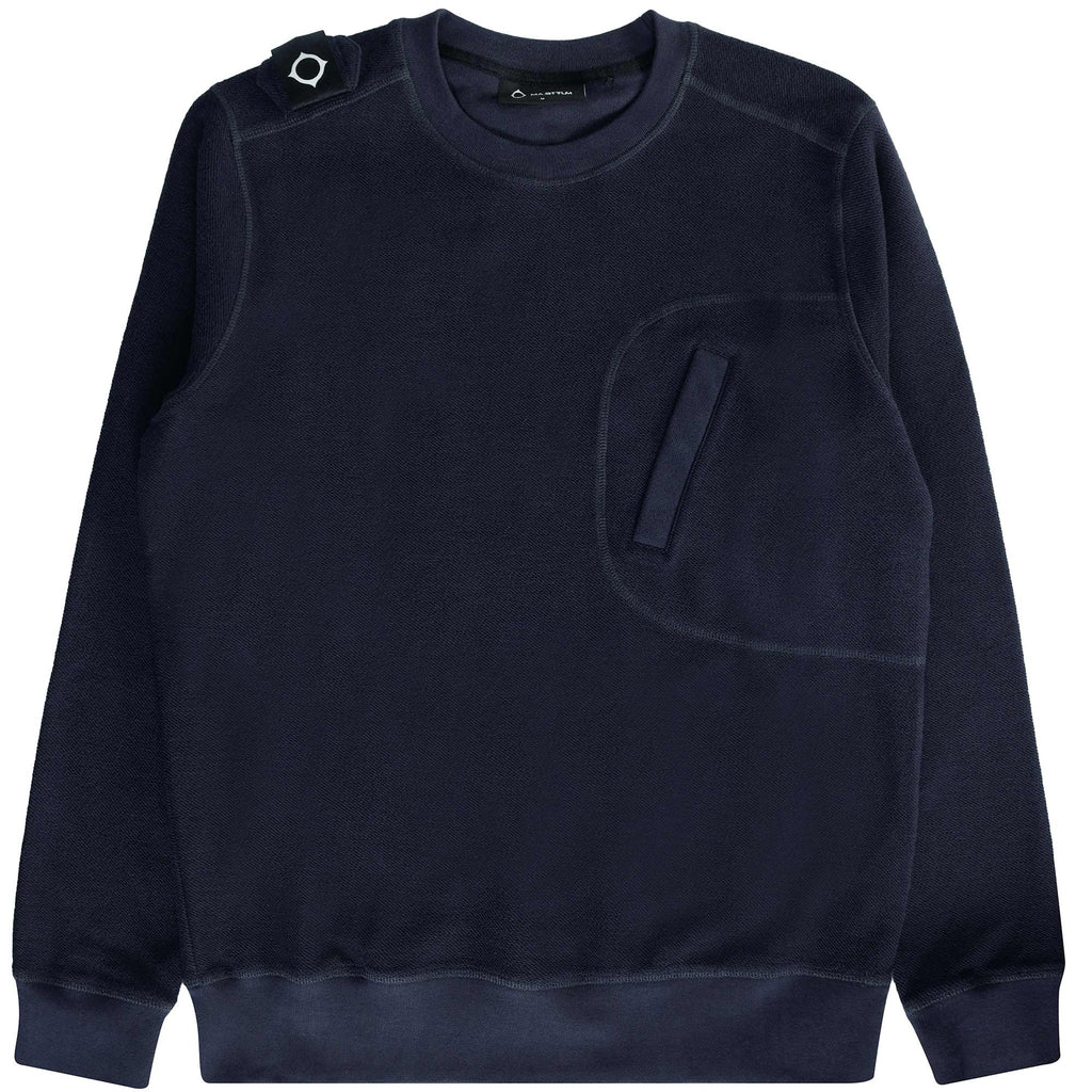 Ma Strum Rev Loopback Crew Sweatshirt - Ink Navy