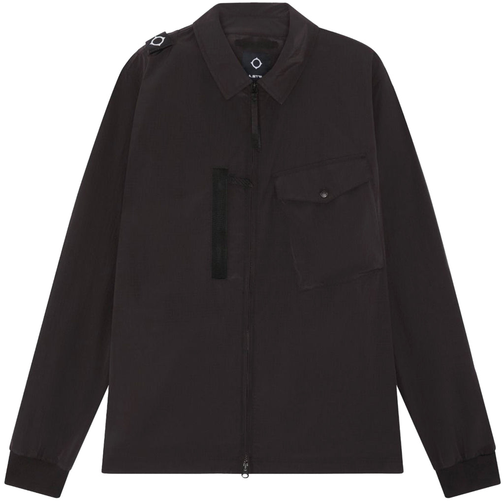 Ma Strum Nylon Grid Overshirt - Jet Black