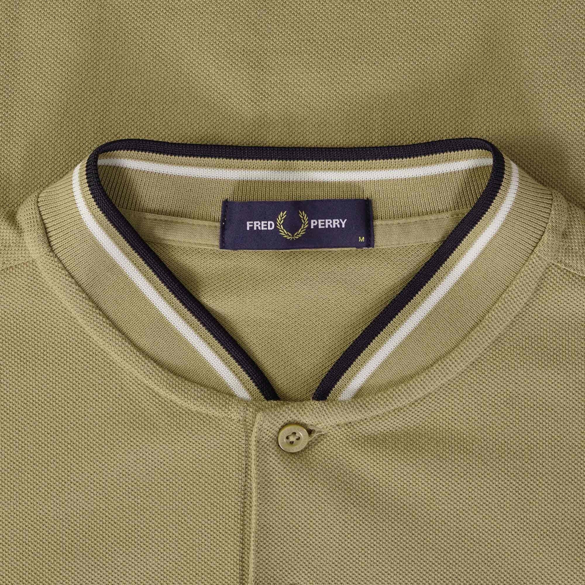 Fred Perry M4 Bomber Collar Polo Shirt - Warm Stone