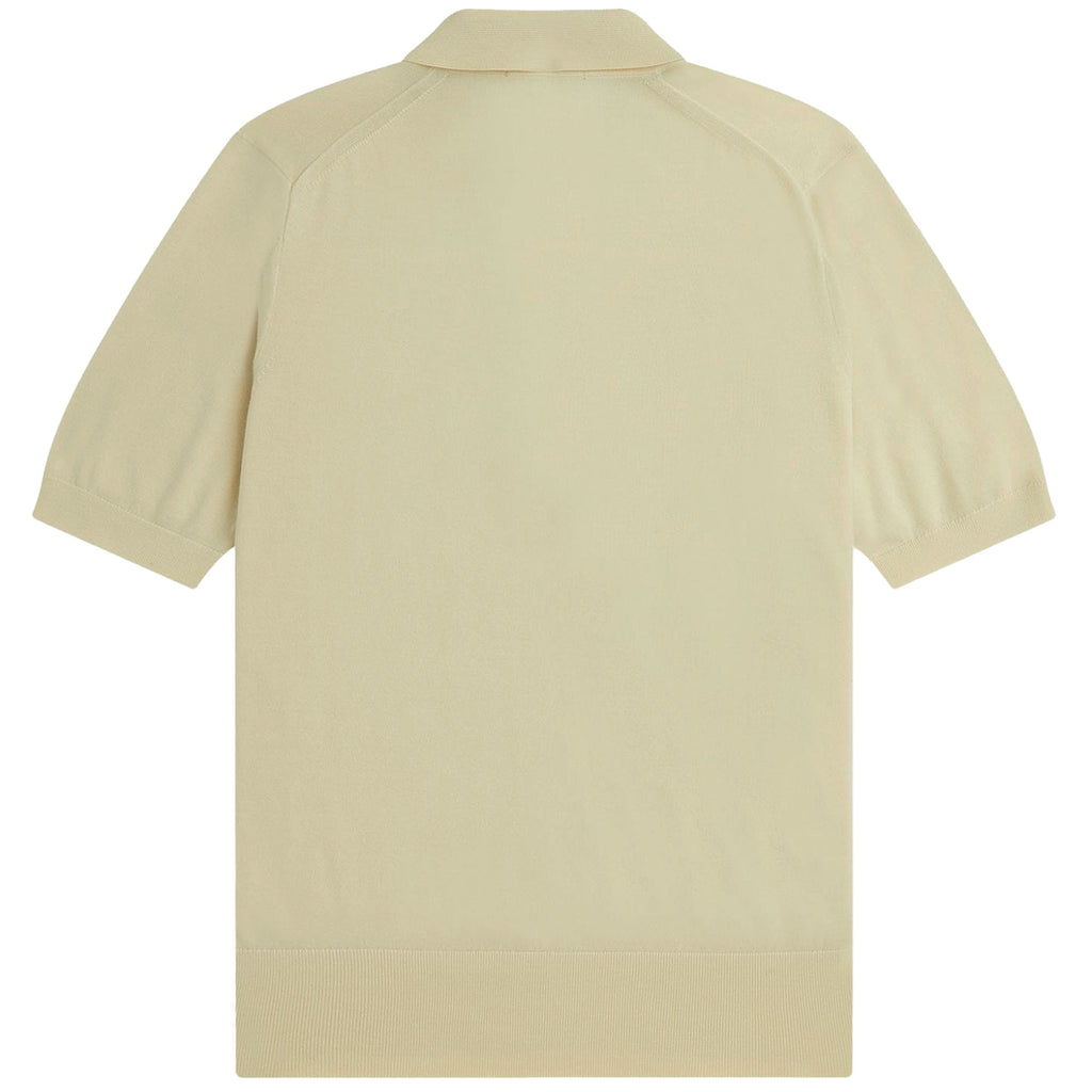 Fred Perry K5 Short Sleeve Knitted Shirt - Oatmeal