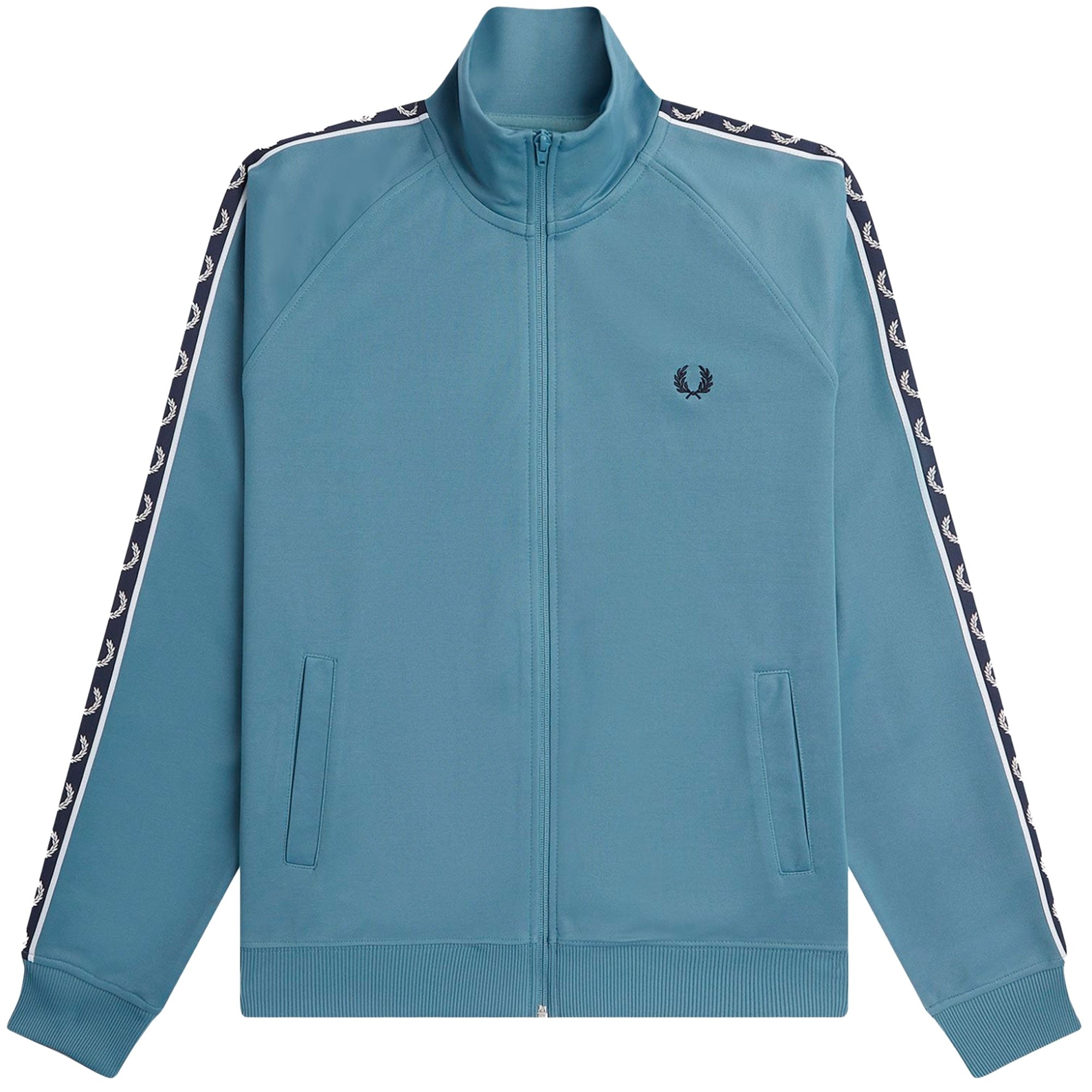 Fred Perry J5 Contrast Tape Track Jacket - Ash Blue