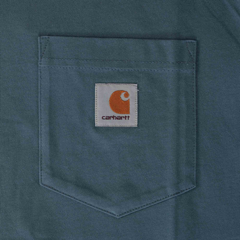Carhartt WIP Short Sleeve Pocket T-Shirt - Storm Blue