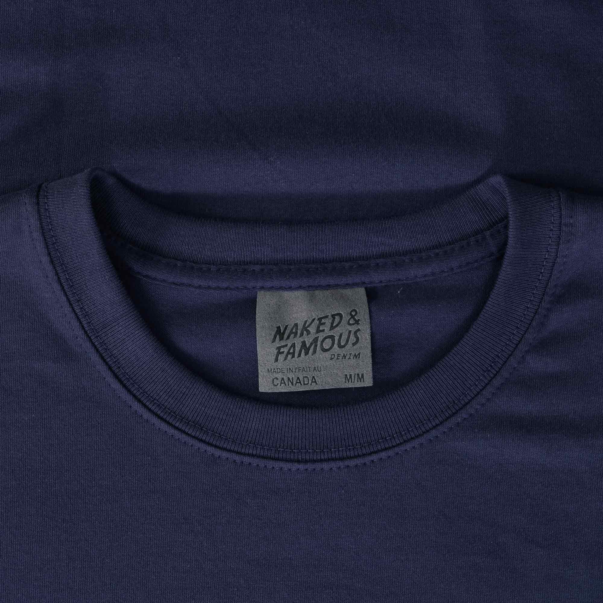 Naked and Famous Denim Circular Knit T-Shirt - Navy