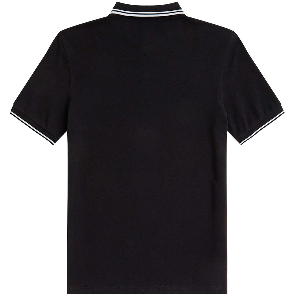 Fred Perry M3600 Twin Tipped Polo Shirt - Black/White