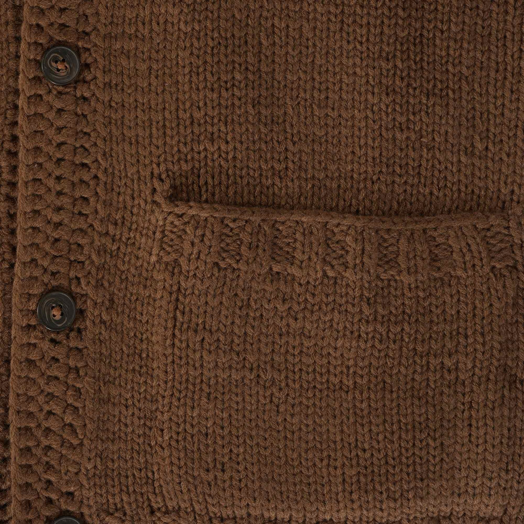 YMC Appalachian Handknit Waistcoat - Brown