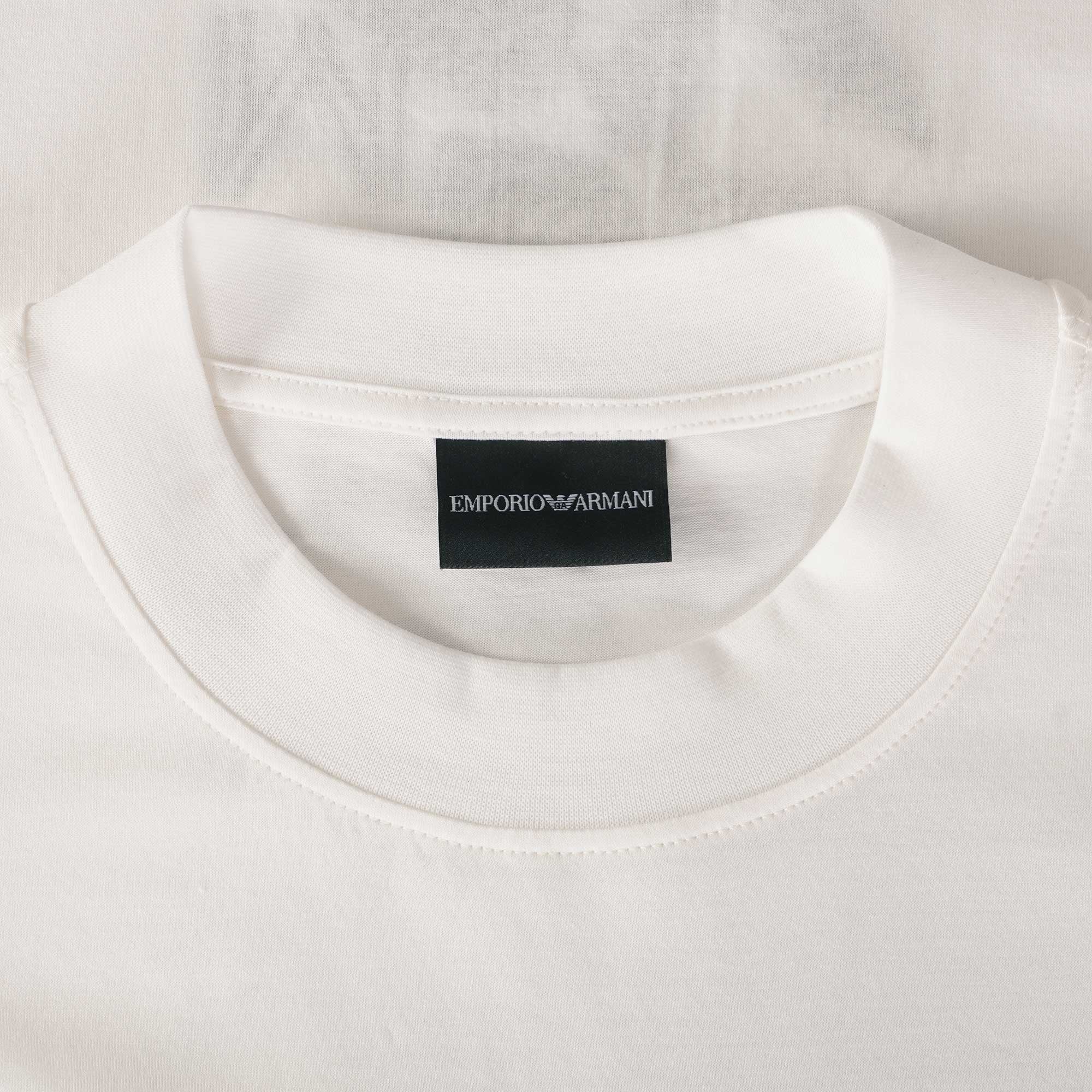 Emporio Armani Floral Logo T-Shirt - Bianco
