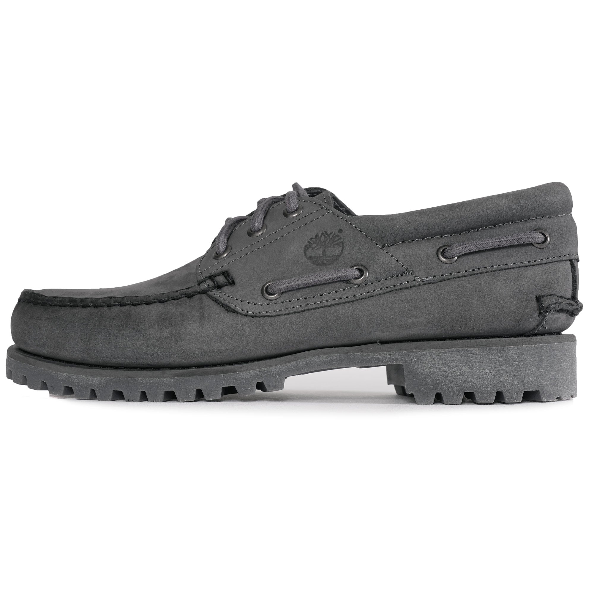 3-Eye Lug Handsewn Boat Shoe - Grey