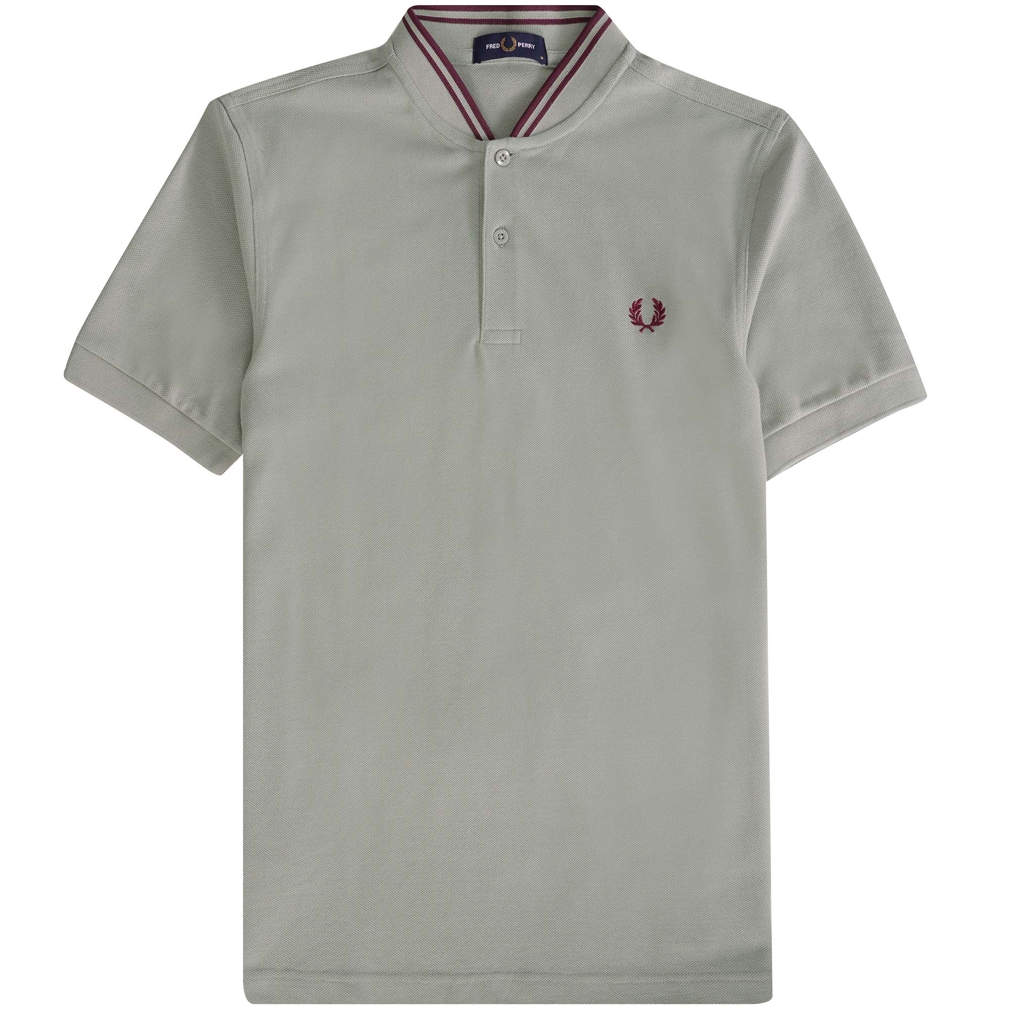 Fred Perry M4 Bomber Collar Polo Shirt - Limestone