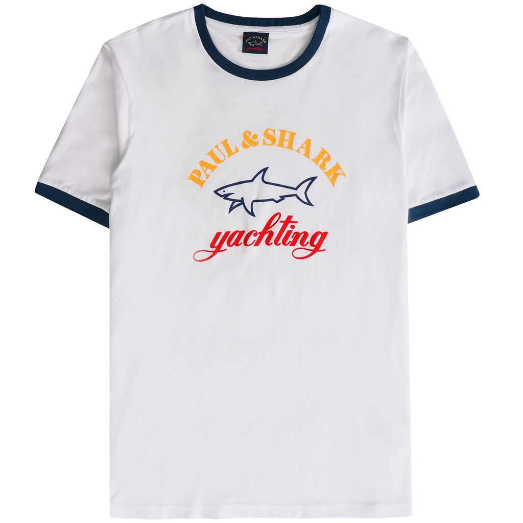 Paul and Shark Logo T-Shirt - White