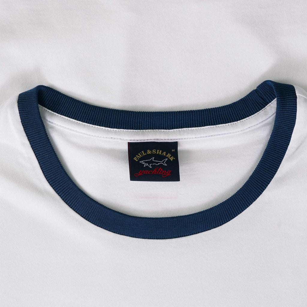 Paul and Shark Logo T-Shirt - White