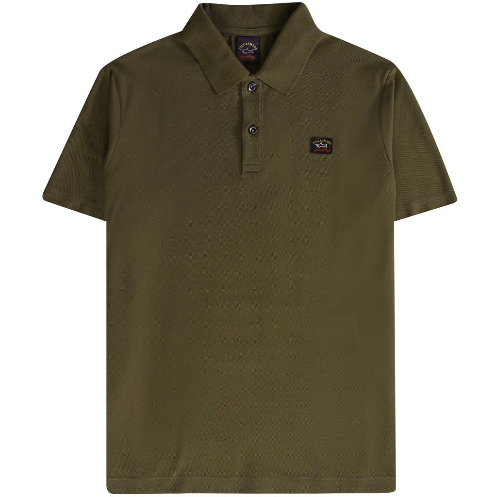 Paul and Shark Logo Polo Shirt - Khaki
