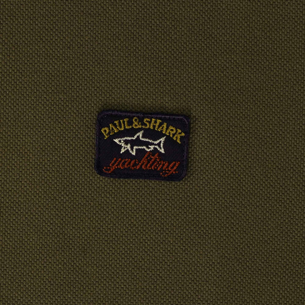 Paul and Shark Logo Polo Shirt - Khaki
