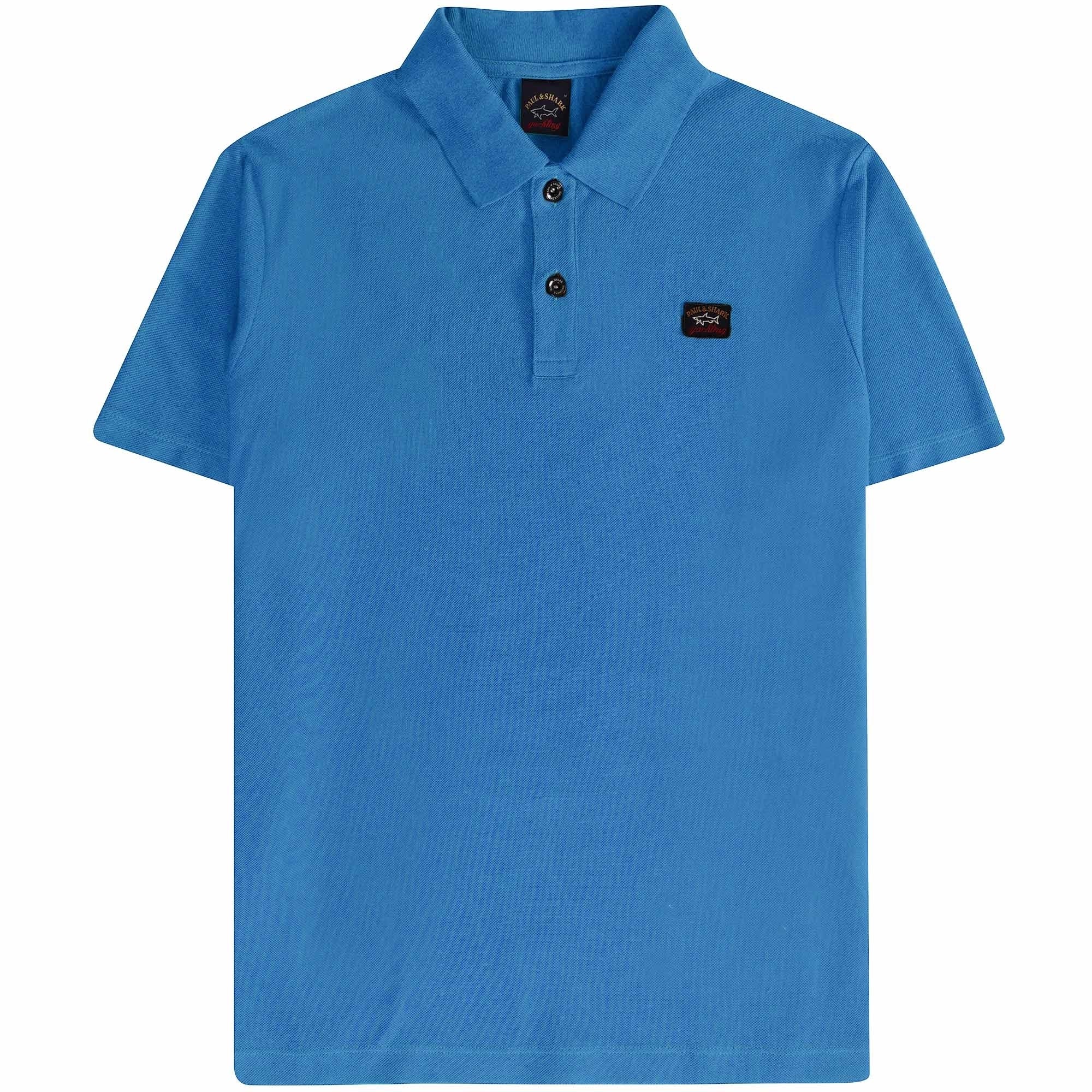 Paul and Shark Logo Polo Shirt - Blue