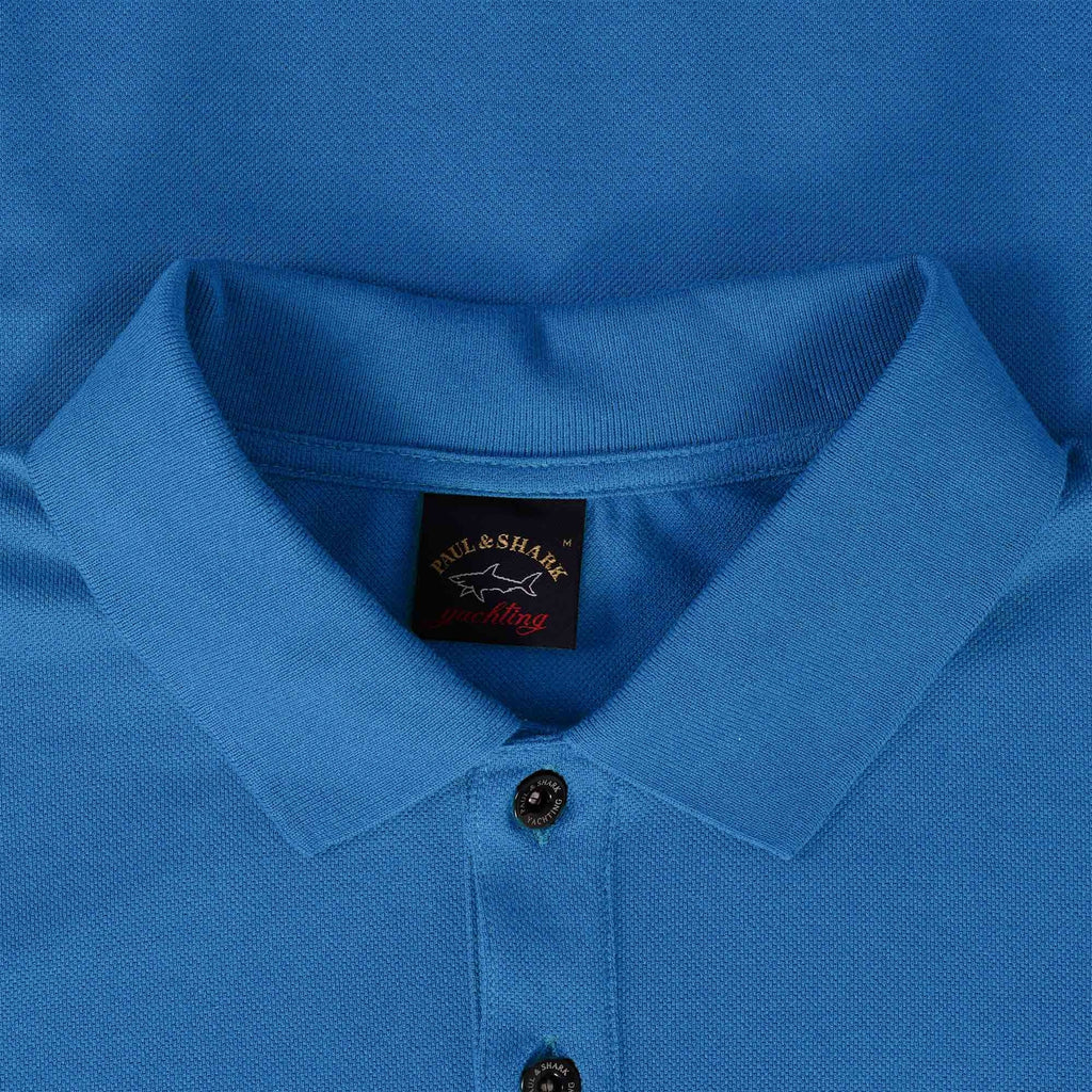 Paul and Shark Logo Polo Shirt - Blue