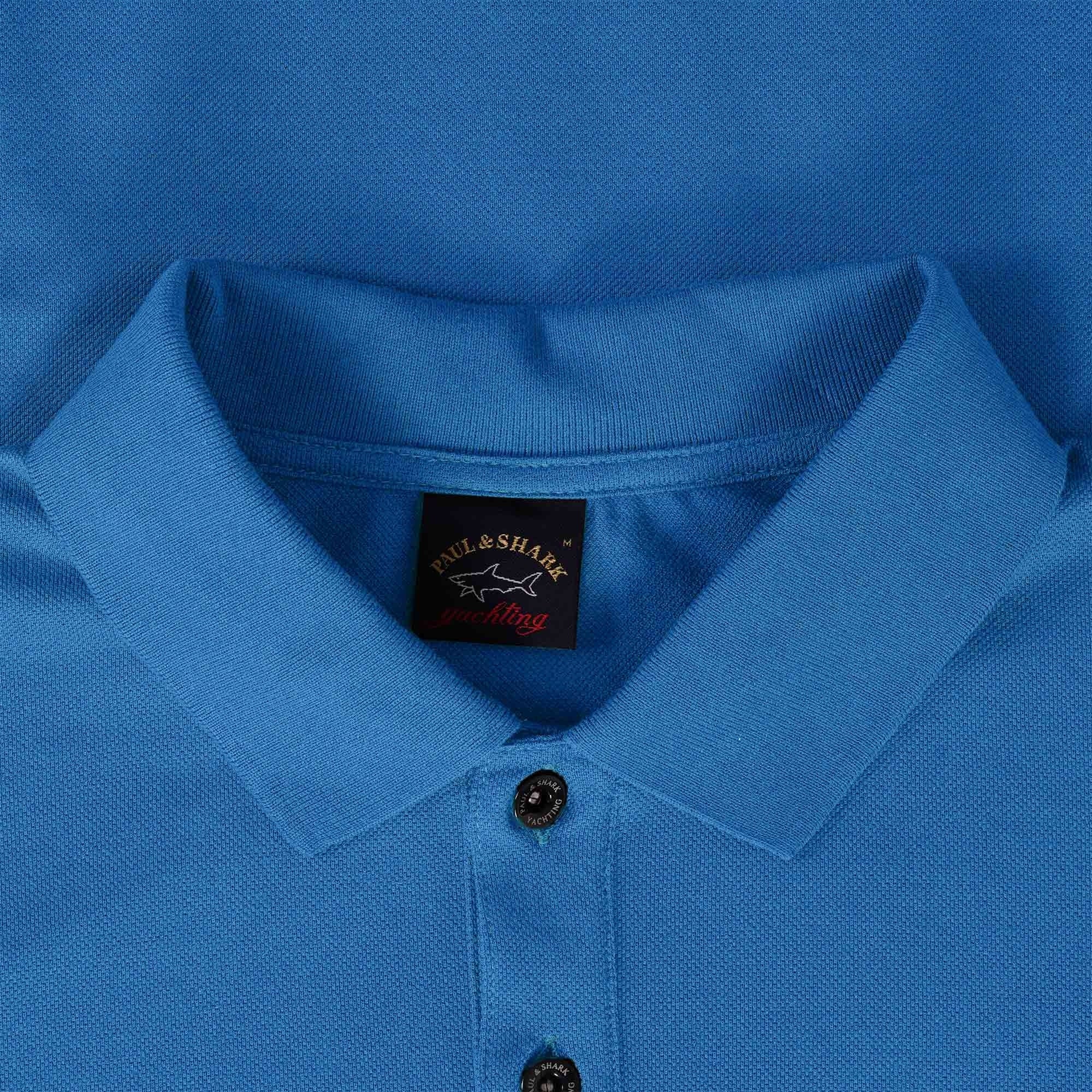 Paul and Shark Logo Polo Shirt - Blue
