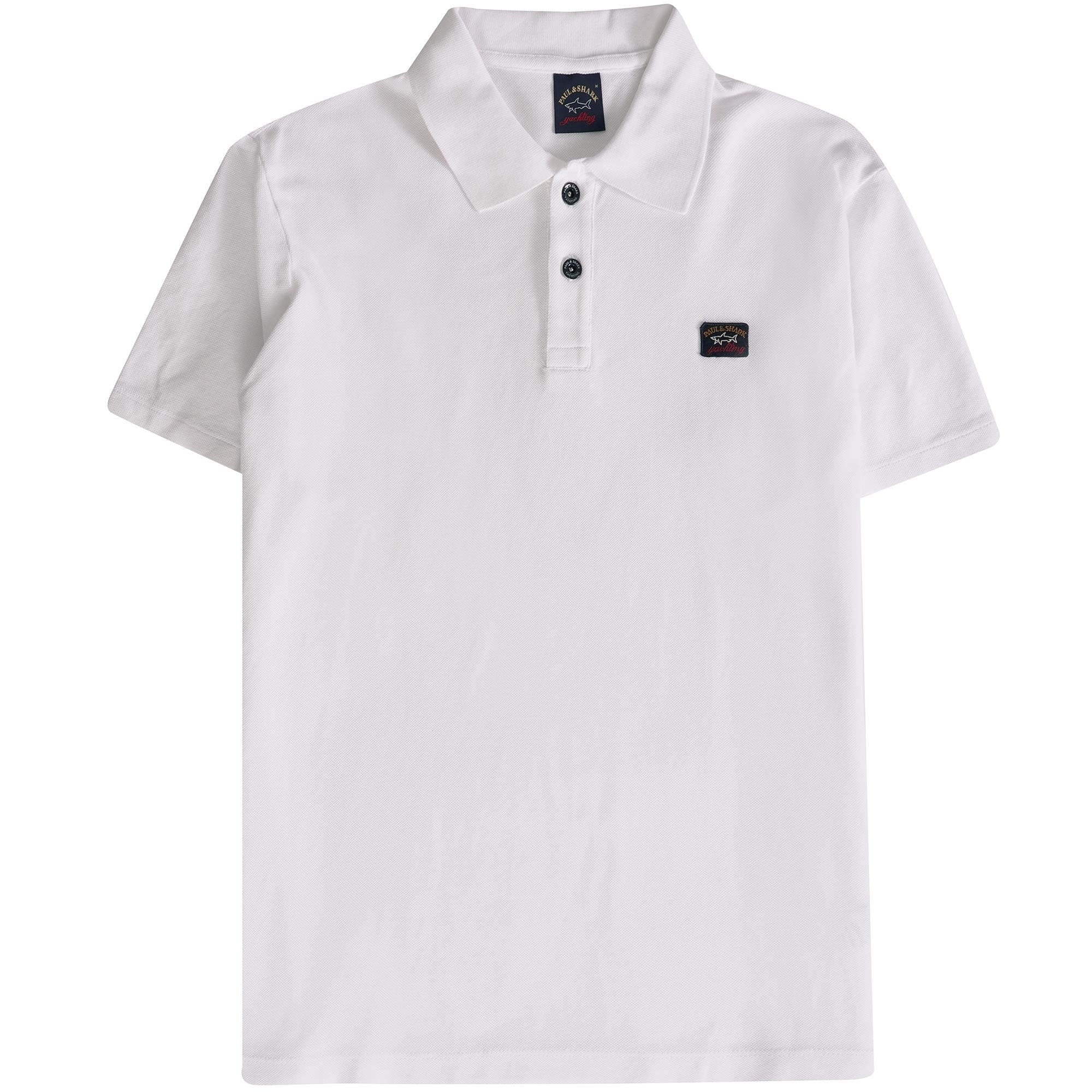 Paul and Shark Logo Polo Shirt - White