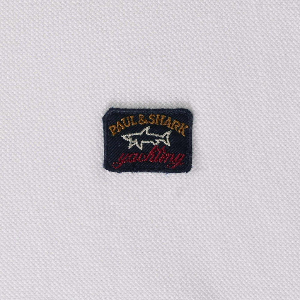 Paul and Shark Logo Polo Shirt - White