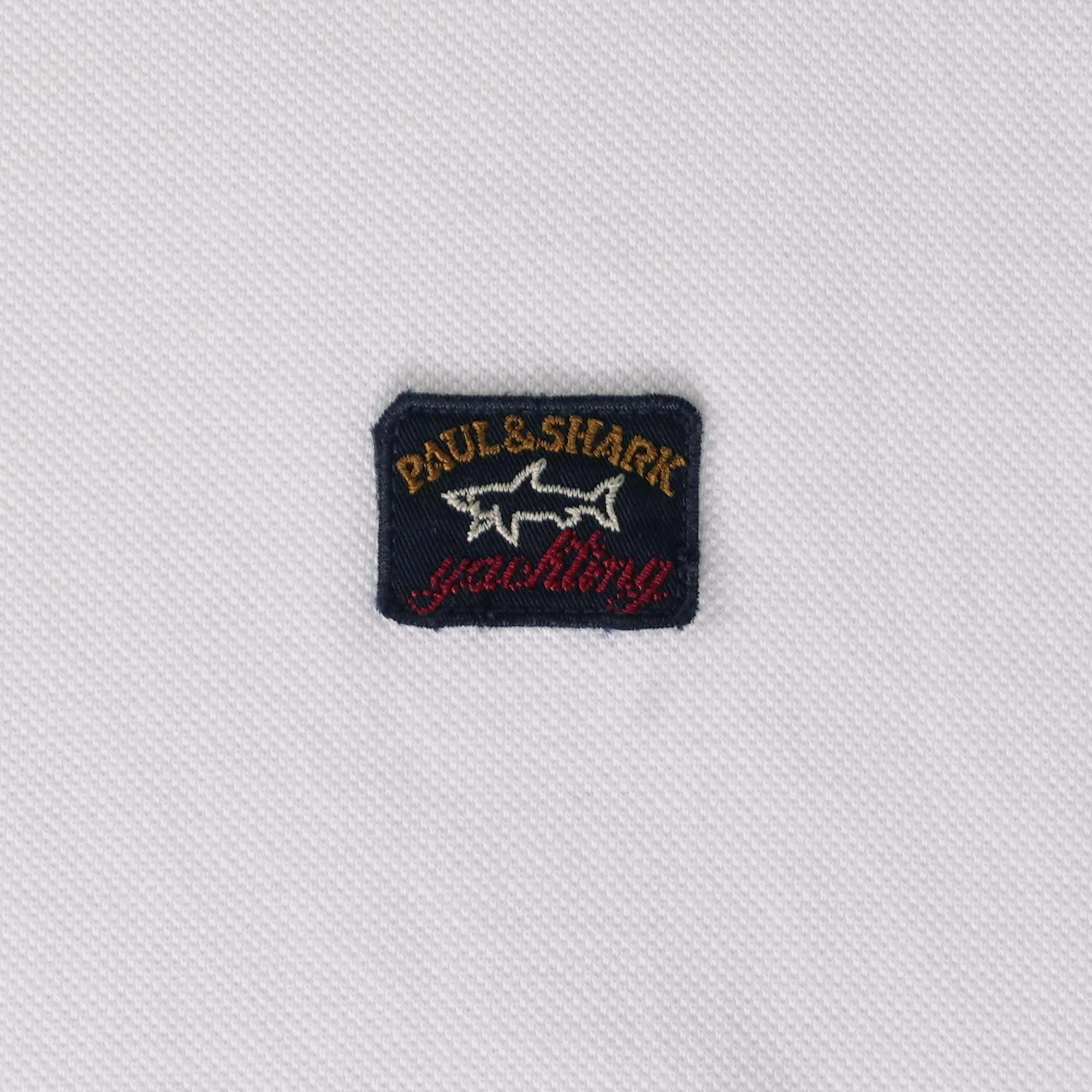 Paul and Shark Logo Polo Shirt - White