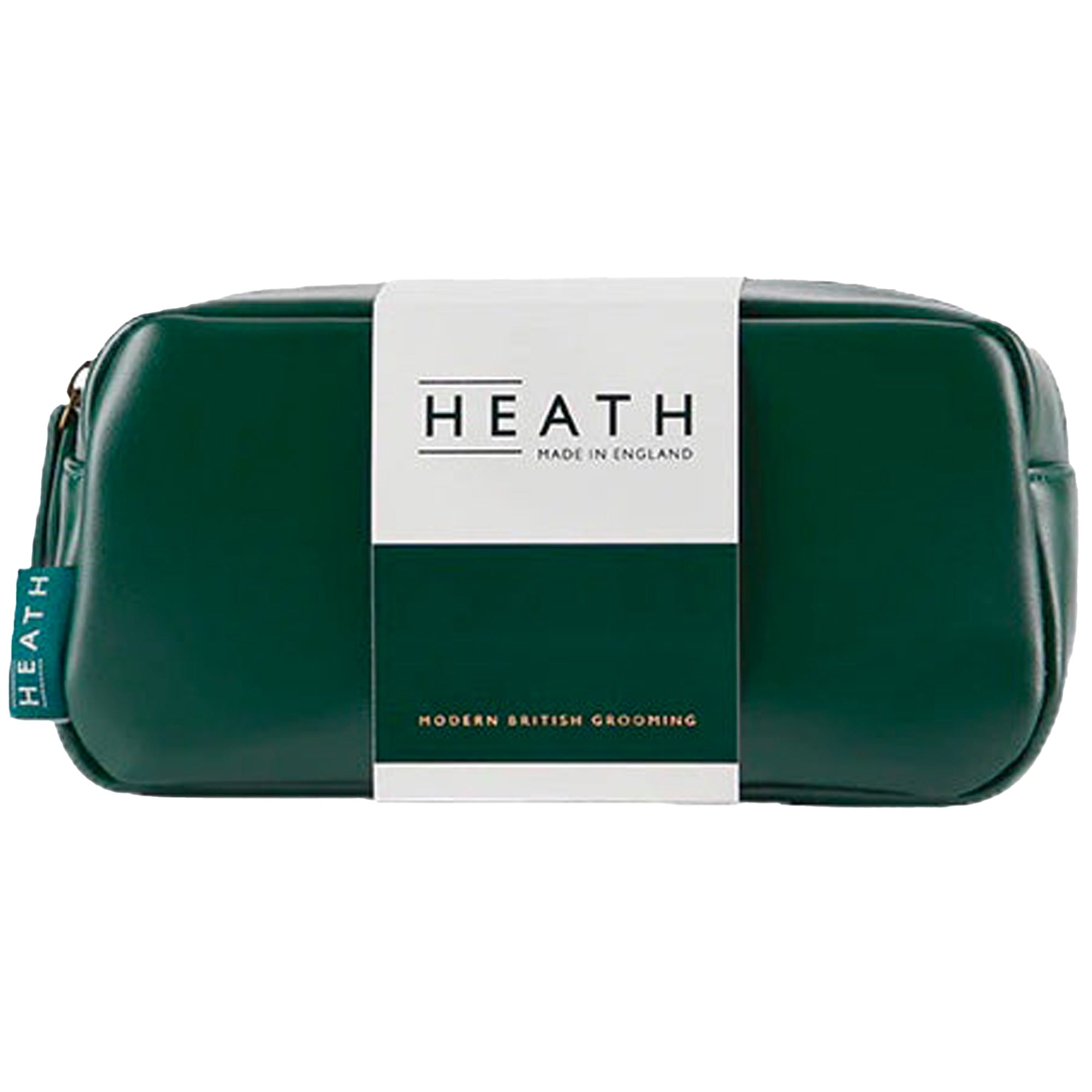 Heath London Zip Wash Bag - Racing Green