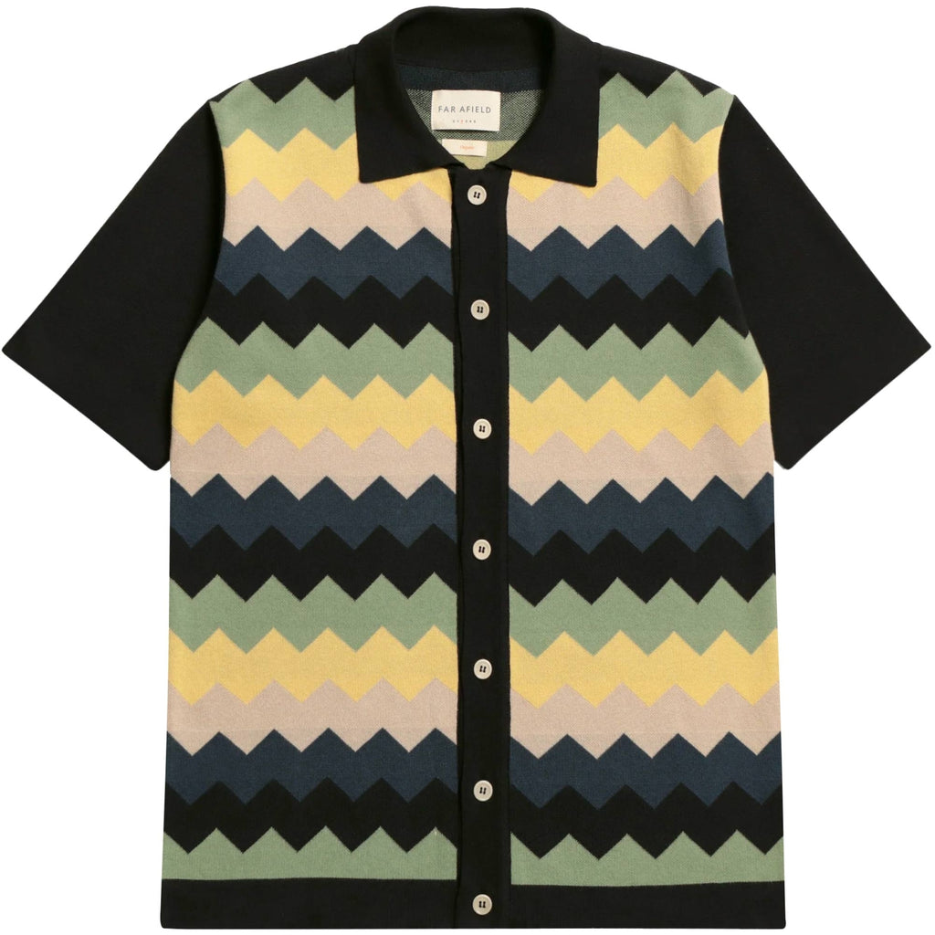 Far Afield Zigger Cardigan - Meteorite Black