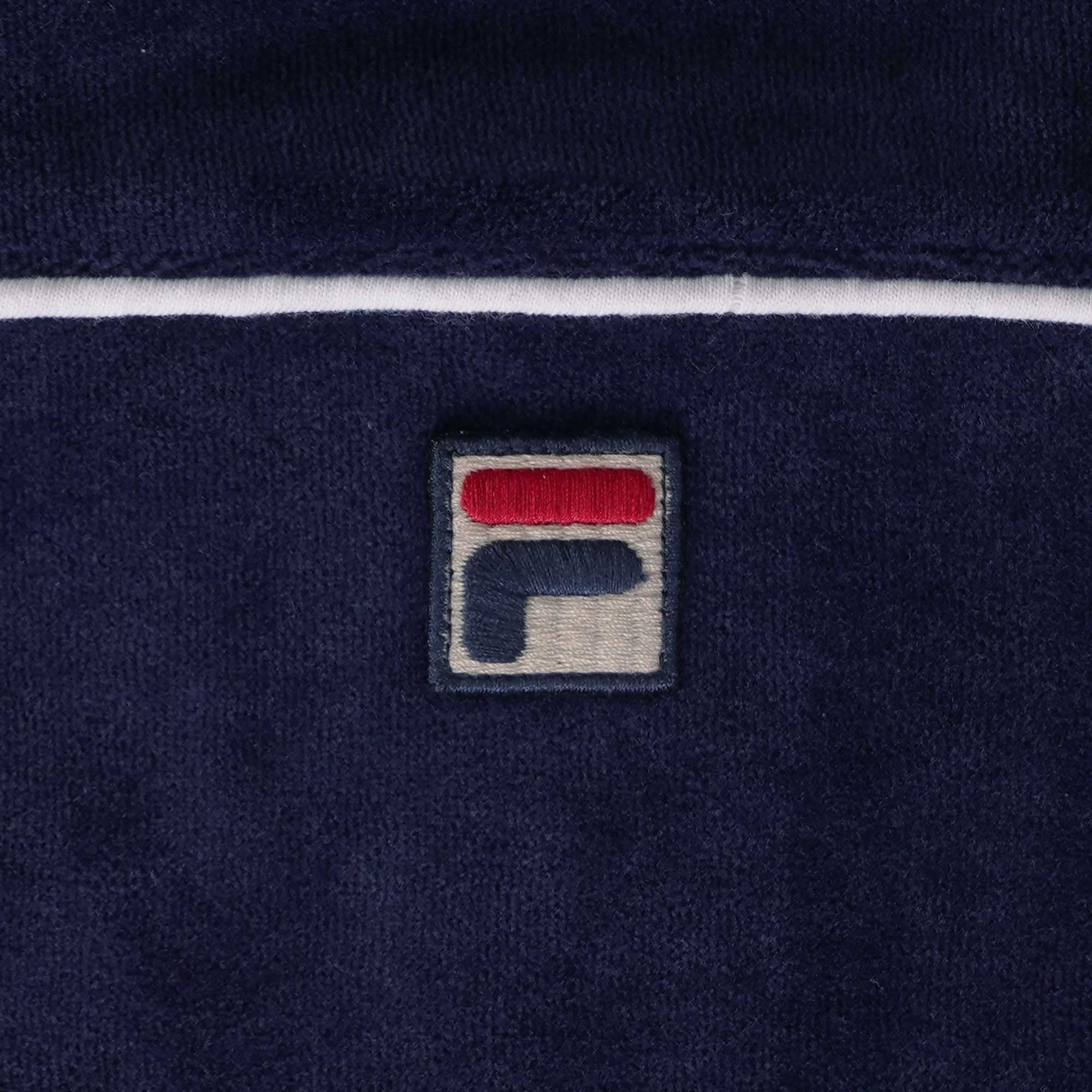 Fila Vintage Fonzo Velour Track Top - Navy
