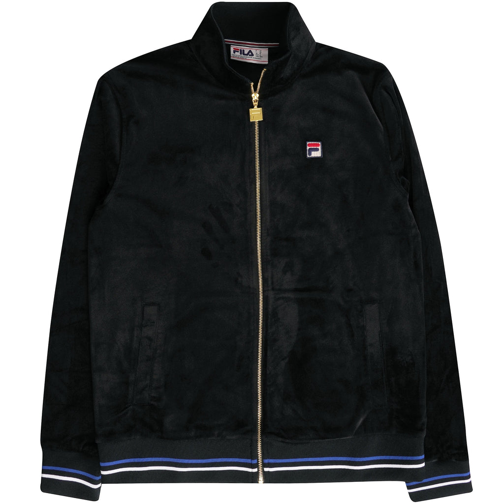 Fila Vintage Falken Velour Track Top - Black