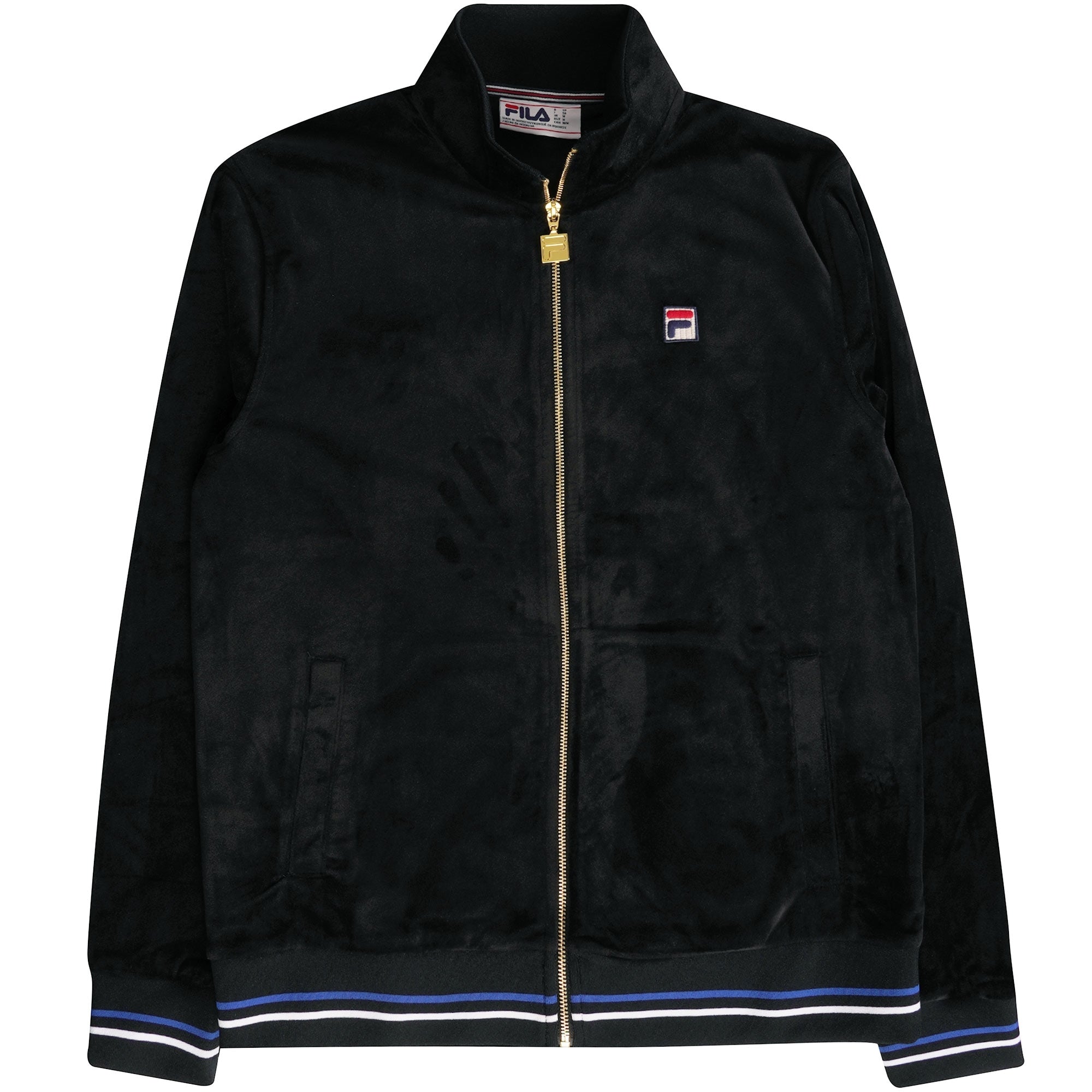 Fila Vintage Falken Velour Track Top - Black