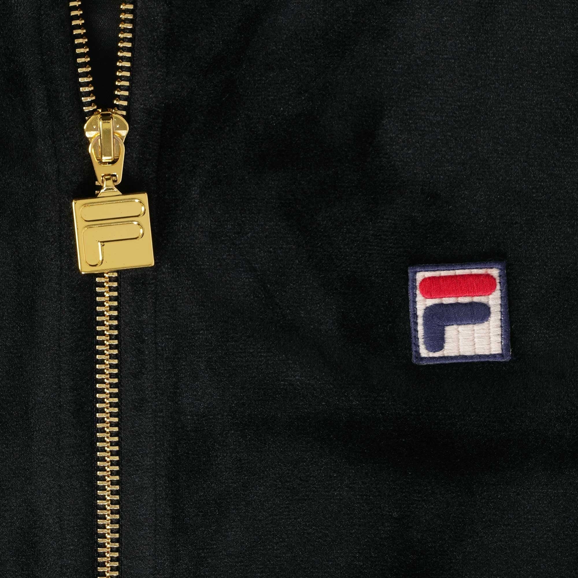 Fila Vintage Falken Velour Track Top - Black