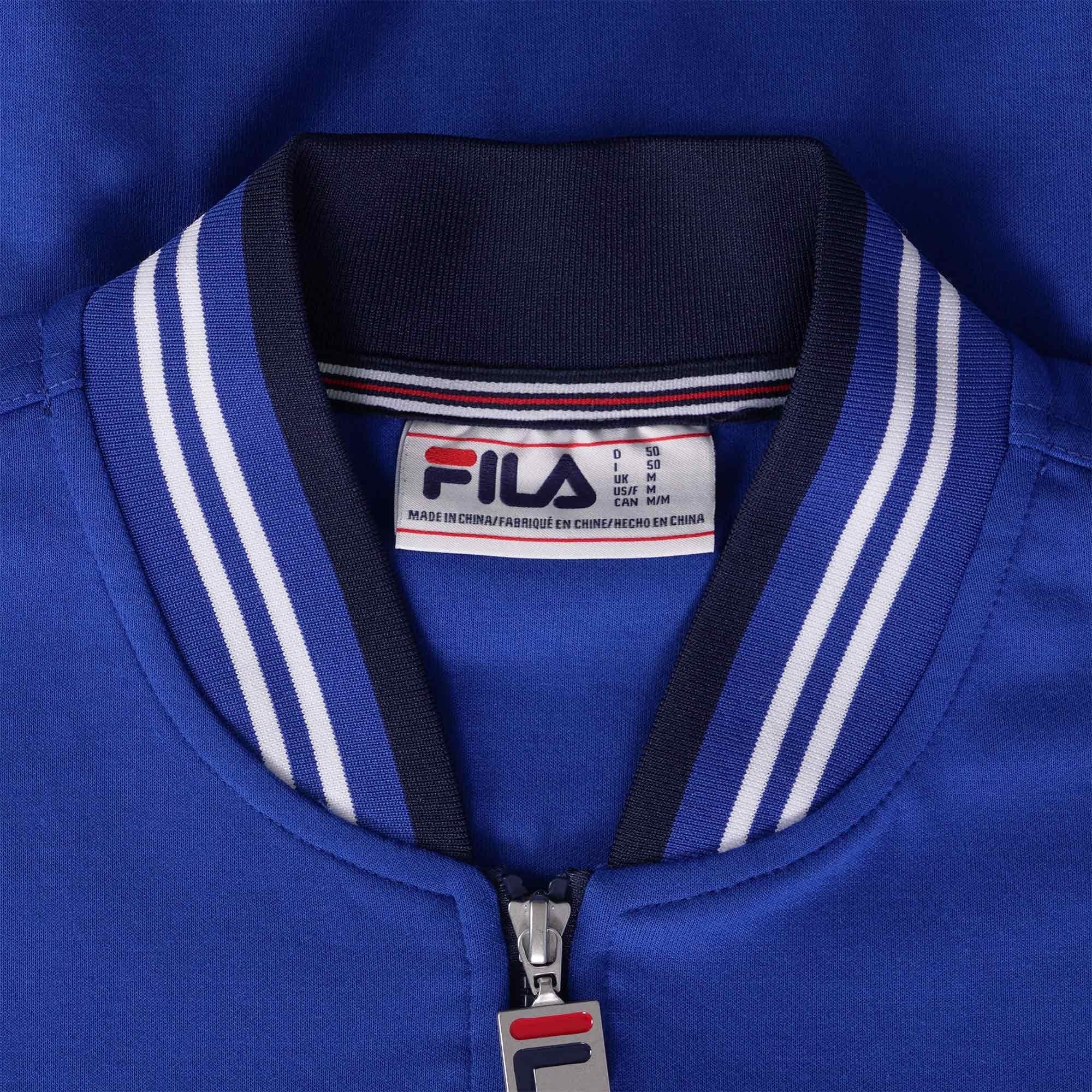 Fila Vintage Settanta Baseball Track Jacket - Bright Blue