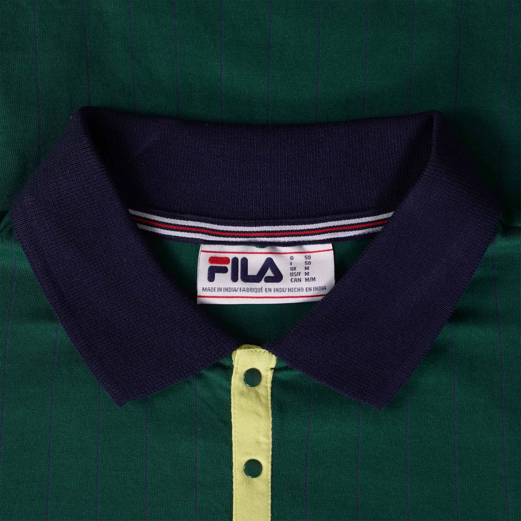 Fila Vintage BB1 Classic Vintage Striped Polo Shirt - Botanical Green