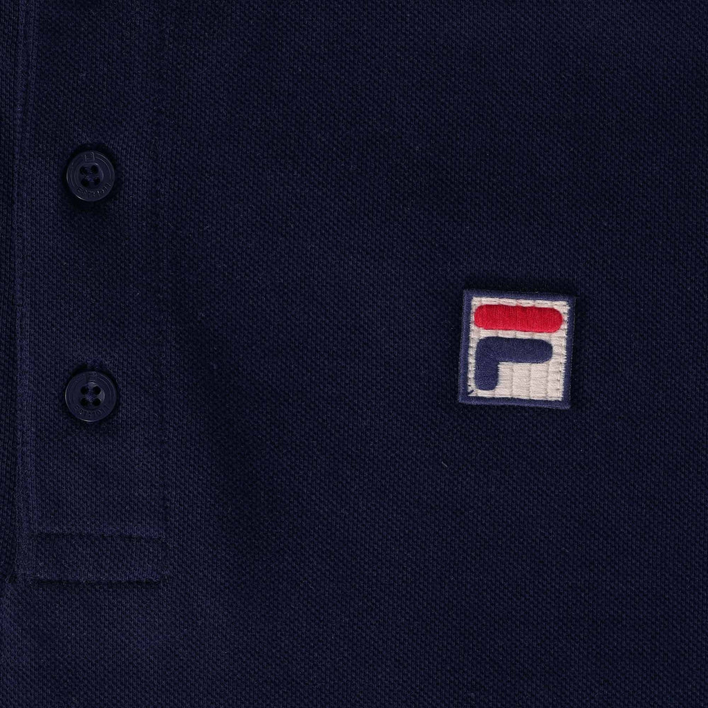 Fila Vintage Faraz Tipped Rib Polo Shirt - Fila Navy