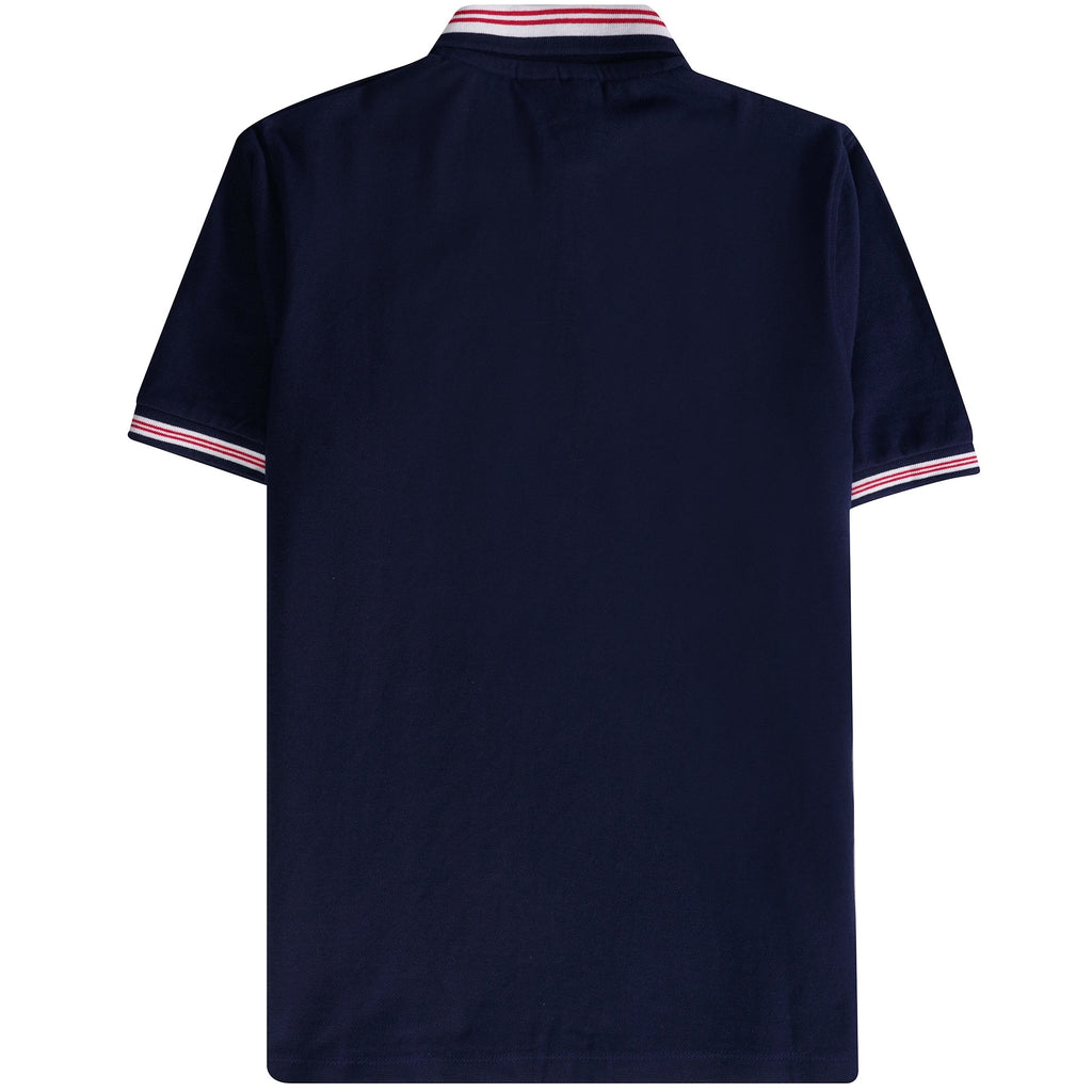 Fila Vintage Faraz Tipped Rib Polo Shirt - Fila Navy