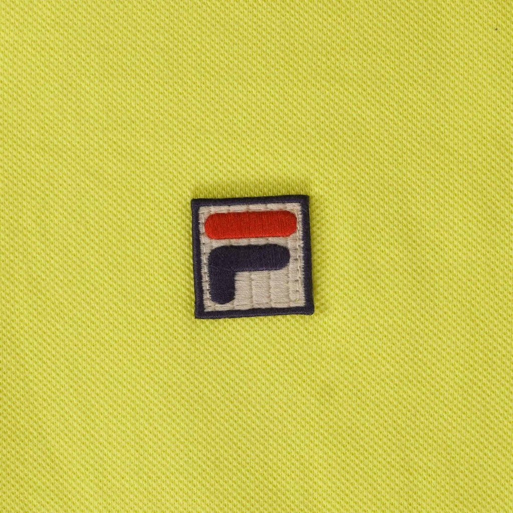 Fila Vintage Faraz Tipped Rib Polo Shirt - Limelight