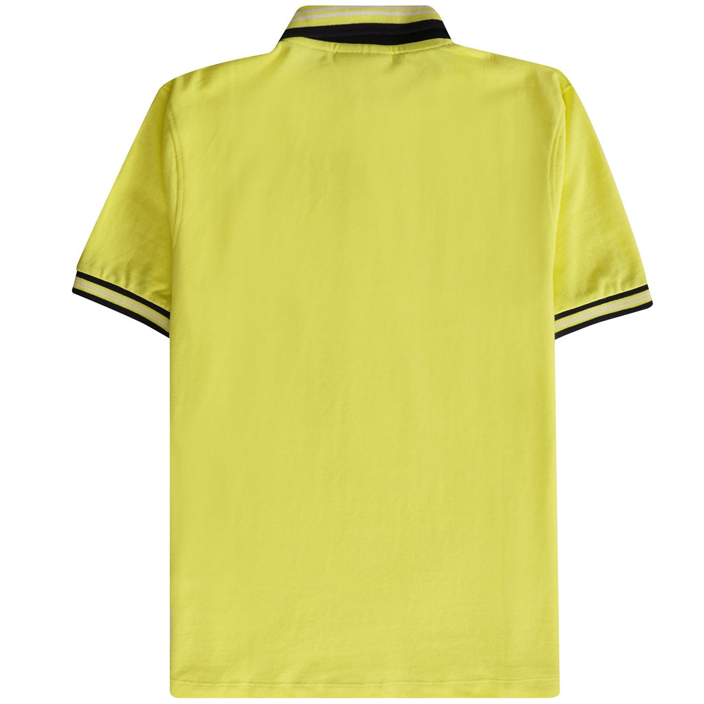 Fila Vintage Faraz Tipped Rib Polo Shirt - Limelight