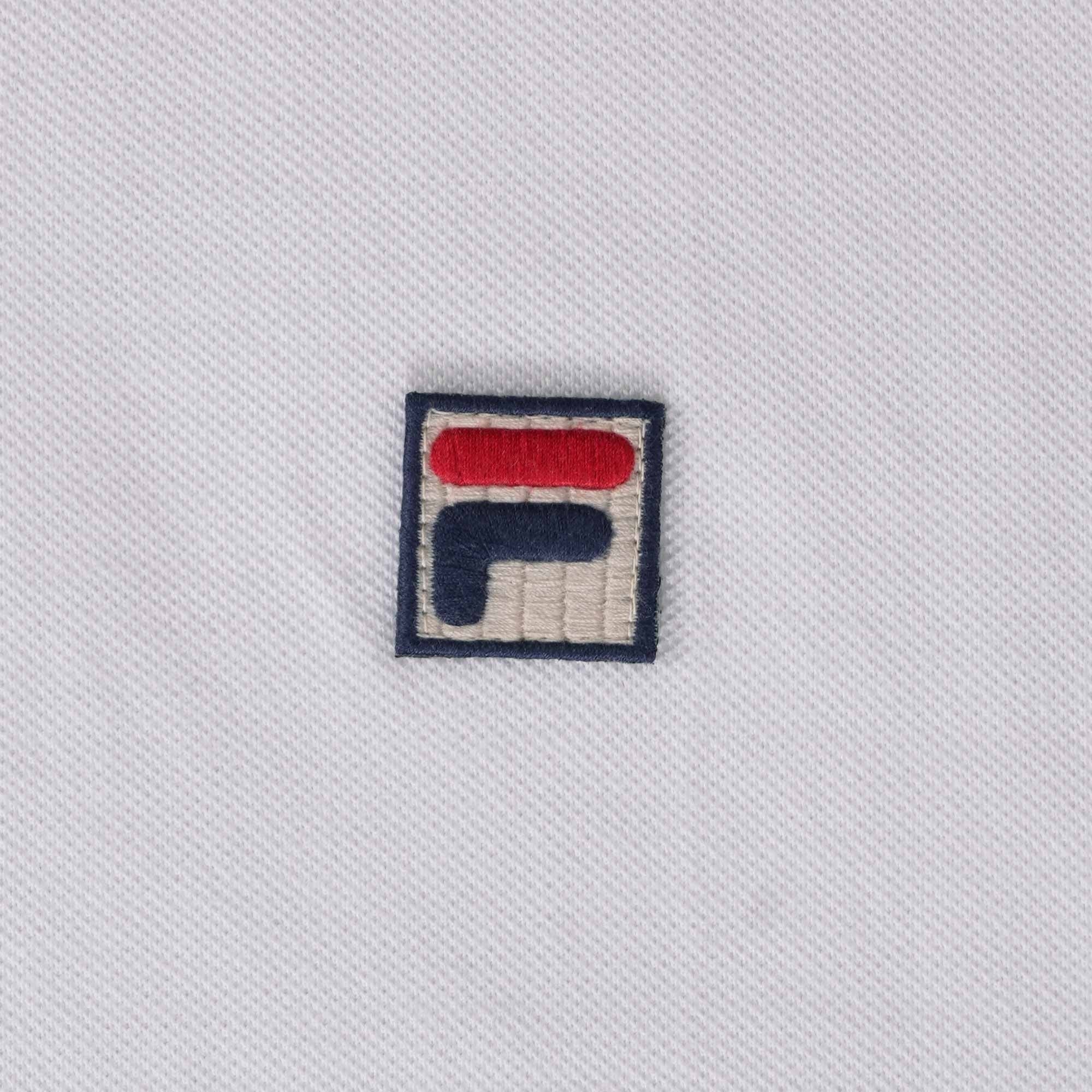 Fila Vintage Faraz Tipped Rib Polo Shirt - White